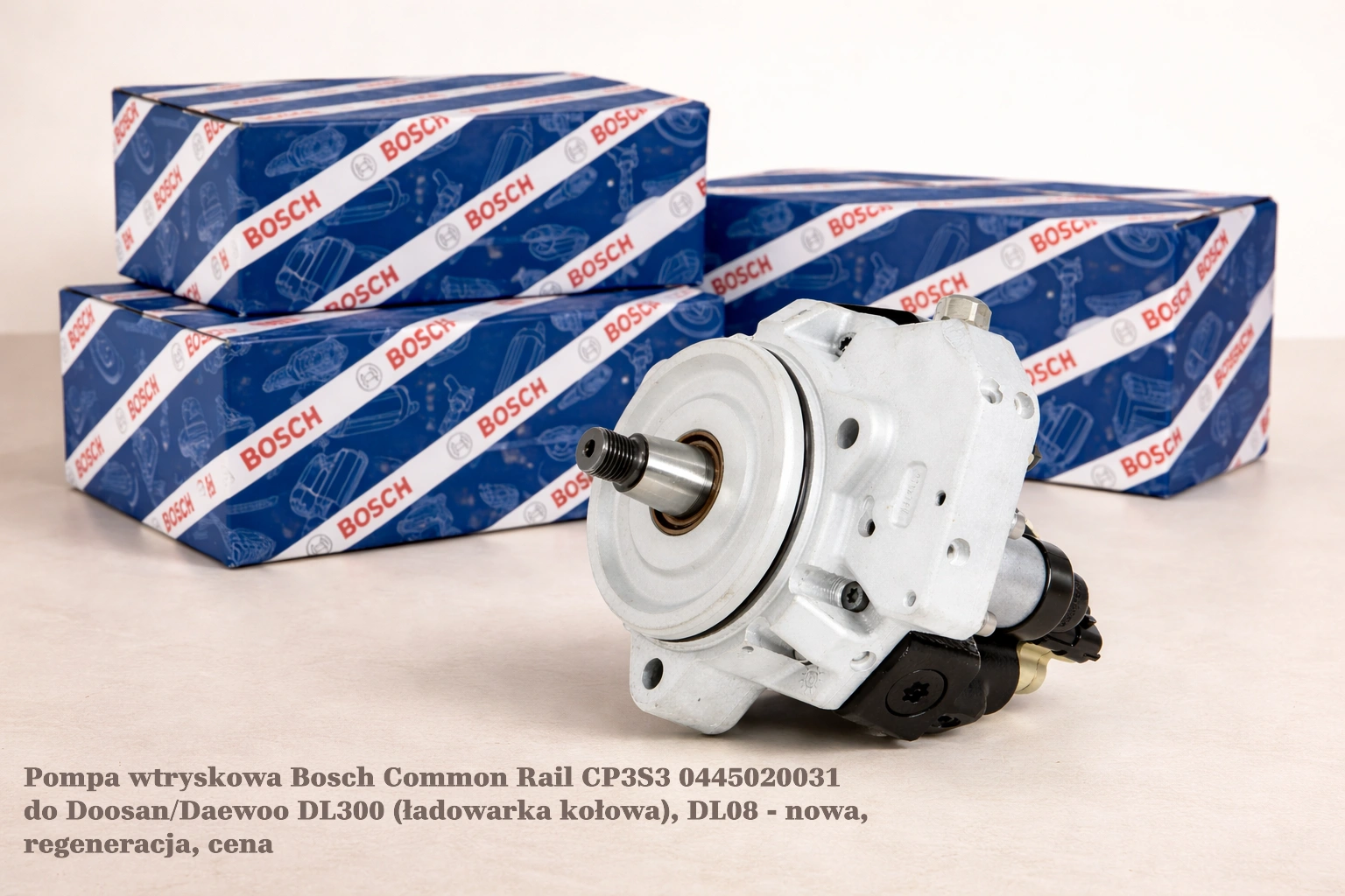 Pompa wtryskowa Bosch Common Rail CP3S3 0445020031 do Doosan/Daewoo DL300 (ładowarka kołowa), DL08 - nowa, regeneracja, cena