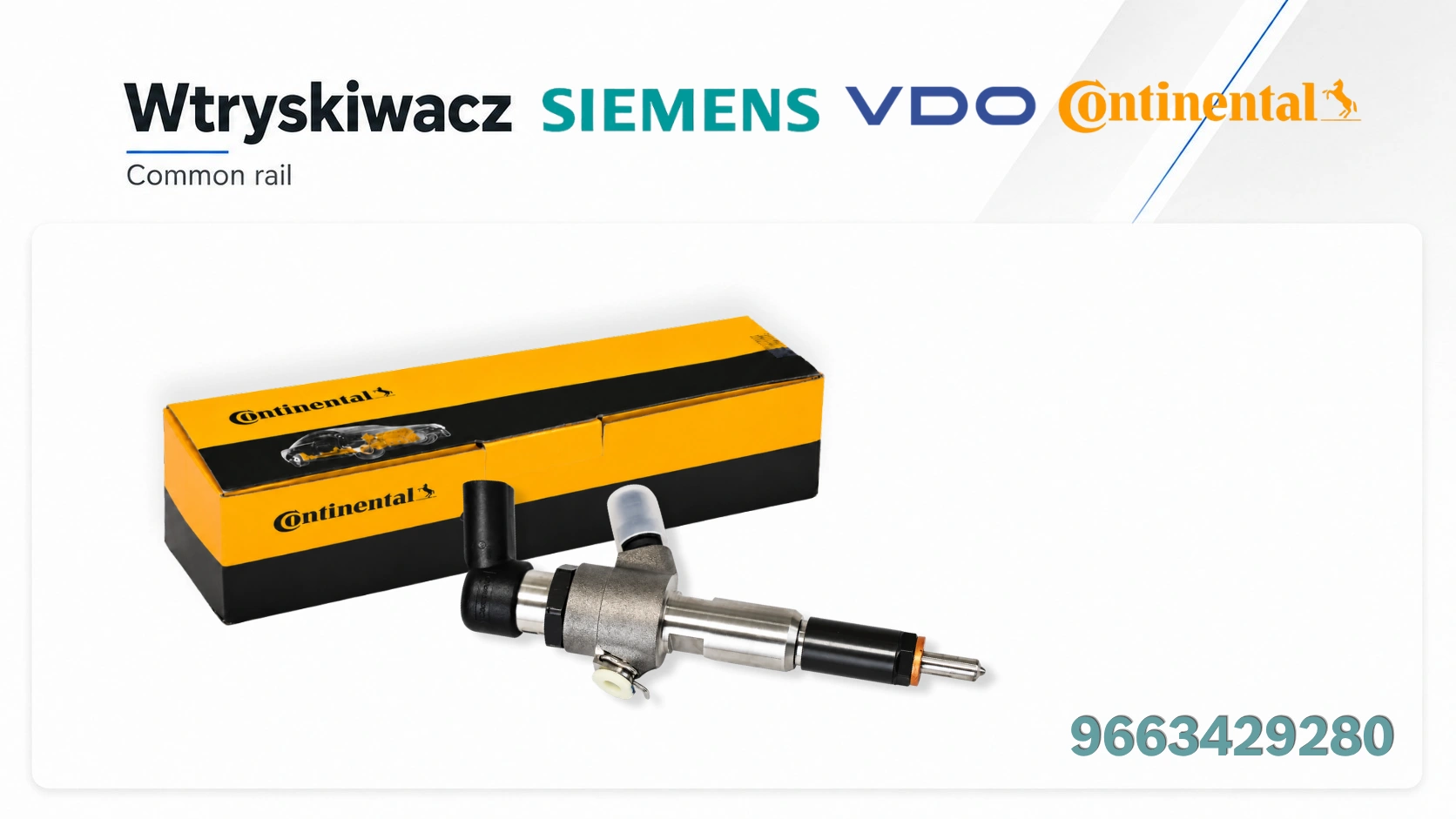 Nowy lub zregenerowany wtryskiwacz Siemens/VDO do wybranych silników 1.4 HDi, TDCi, MZR-CD i D-4D.
