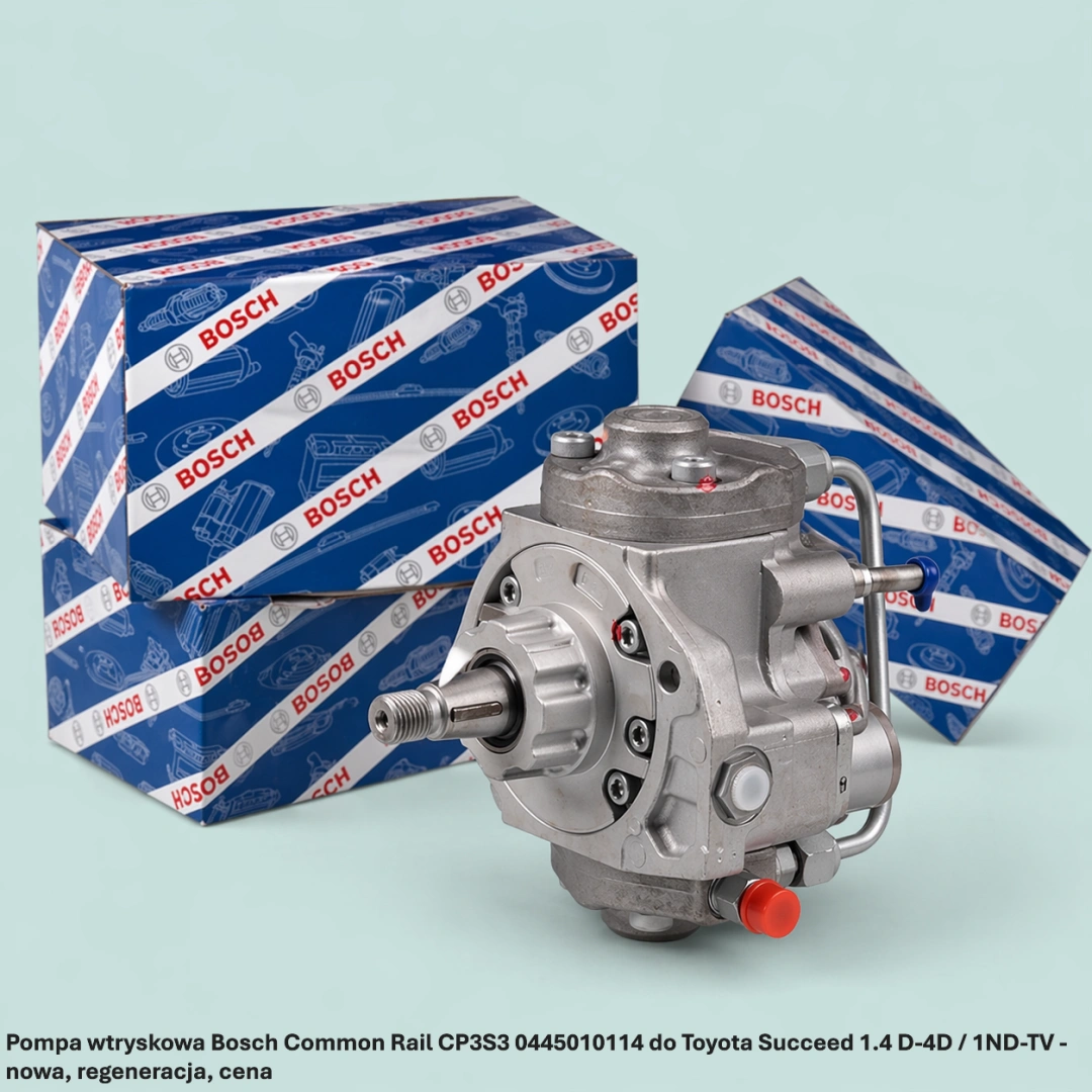 Pompa wtryskowa Bosch Common Rail CP3S3 0445010114 do Toyota Succeed 1.4 D-4D / 1ND-TV - nowa, regeneracja, cena