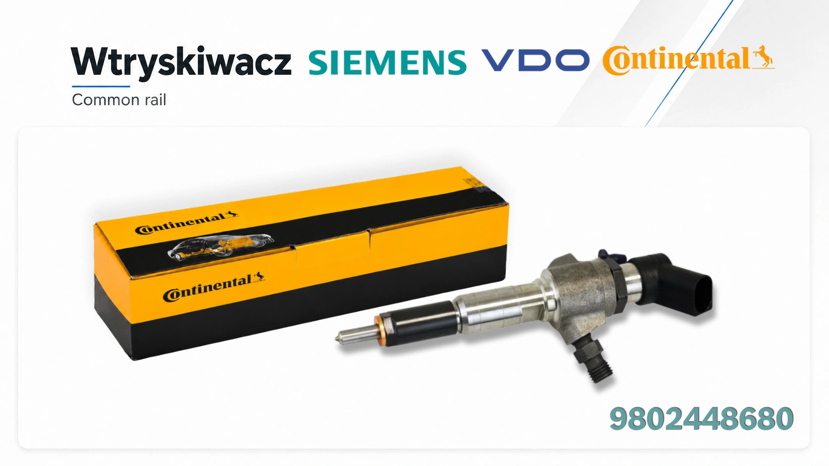 Nowy lub zregenerowany wtryskiwacz Common Rail 9802448680 dostępny w Pawlik Diesel Service.