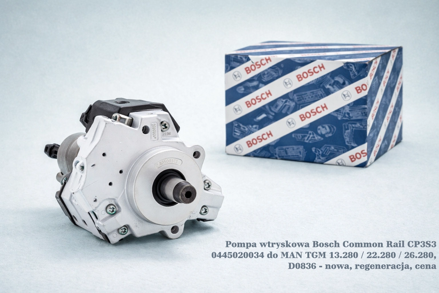 Pompa wtryskowa Bosch Common Rail CP3S3 0445020034 do MAN TGM 13.280 / 22.280 / 26.280, D0836 Pompa wtryskowa Bosch Common Rail CP3S3 0445020034 do MAN TGM 13.280 / 22.280 / 26.280, D0836 - nowa, regeneracja, cena