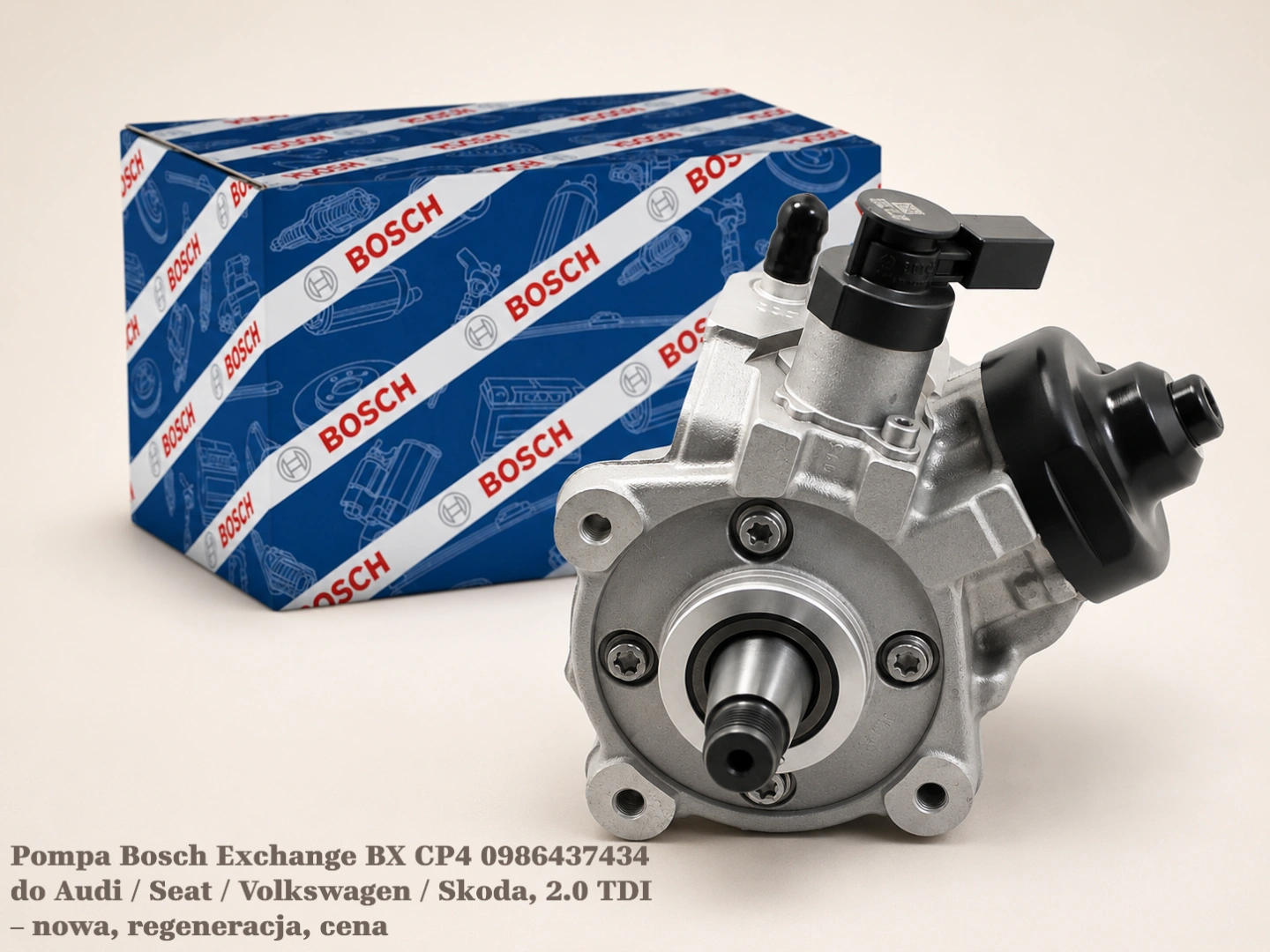 Pompa Bosch Exchange BX CP4 0986437434 do Audi / Seat / Volkswagen / Skoda, 2.0 TDI – nowa, regeneracja, cena