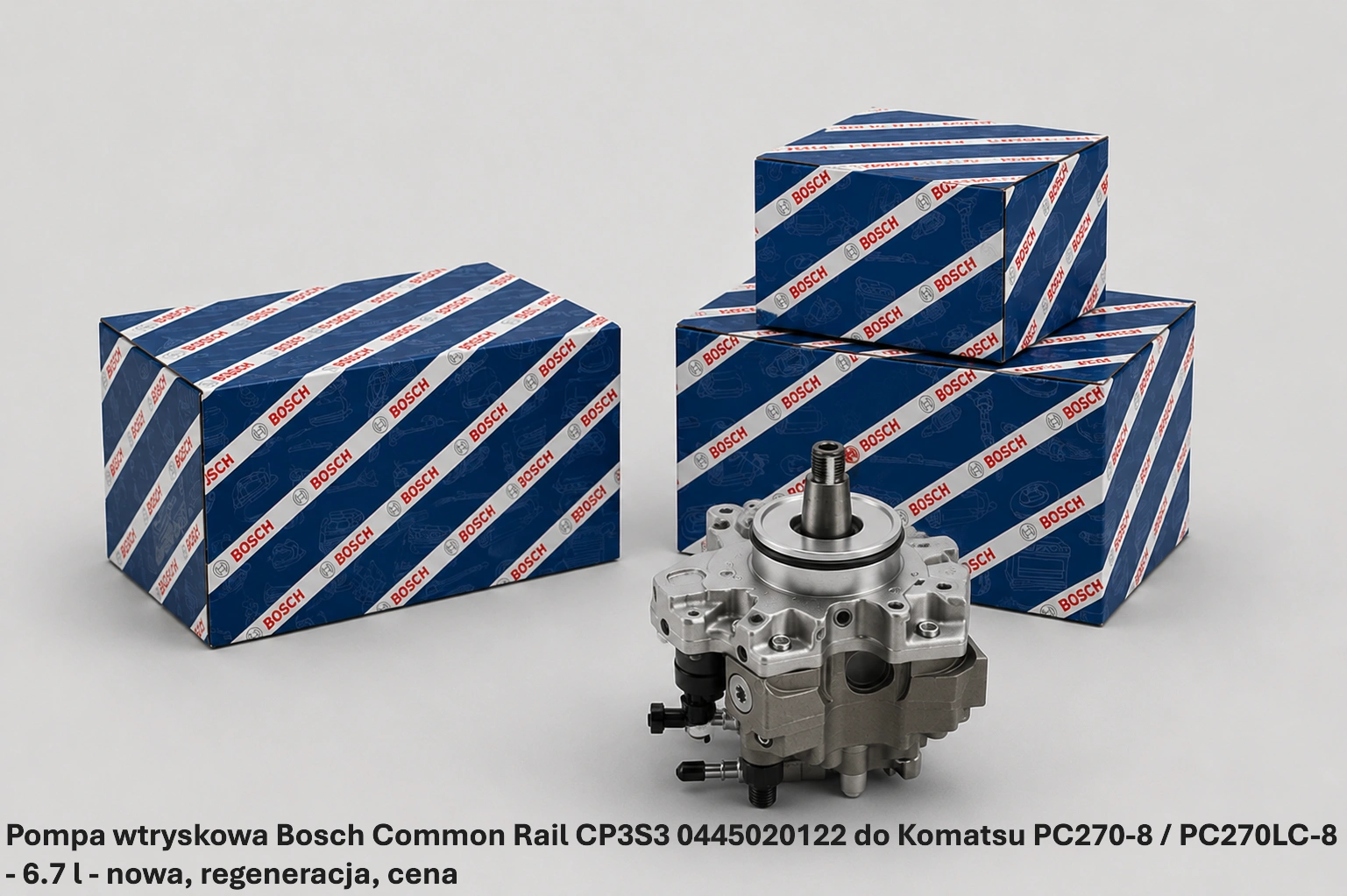 Pompa wtryskowa Bosch Common Rail CP3S3 0445020122 do Komatsu PC270-8 / PC270LC-8 - 6.7 l - nowa, regeneracja, cena
