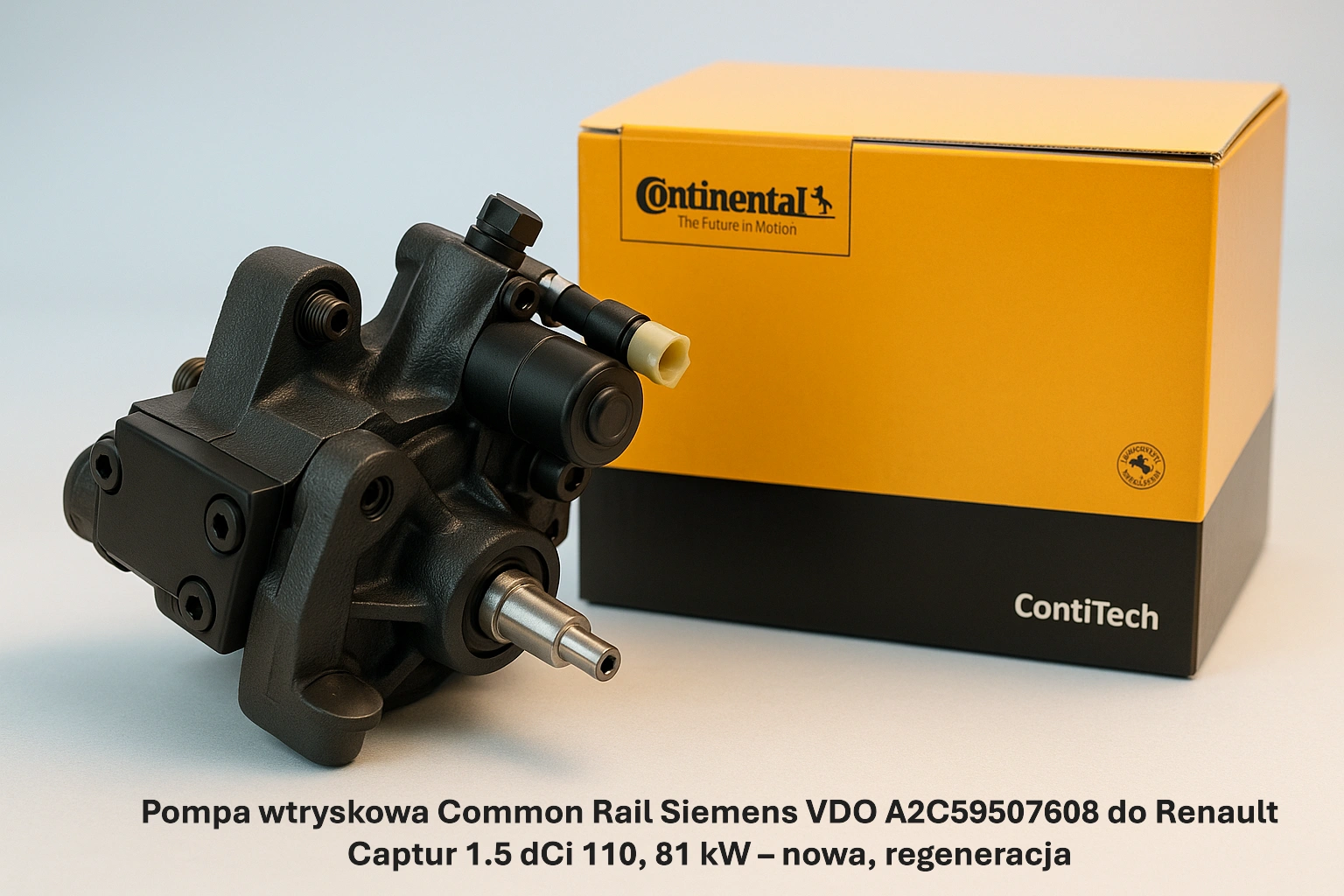 Pompa wtryskowa Common Rail Siemens VDO A2C59507608 do Renault Captur 1.5 dCi 110, 81 kW – nowa, regeneracja