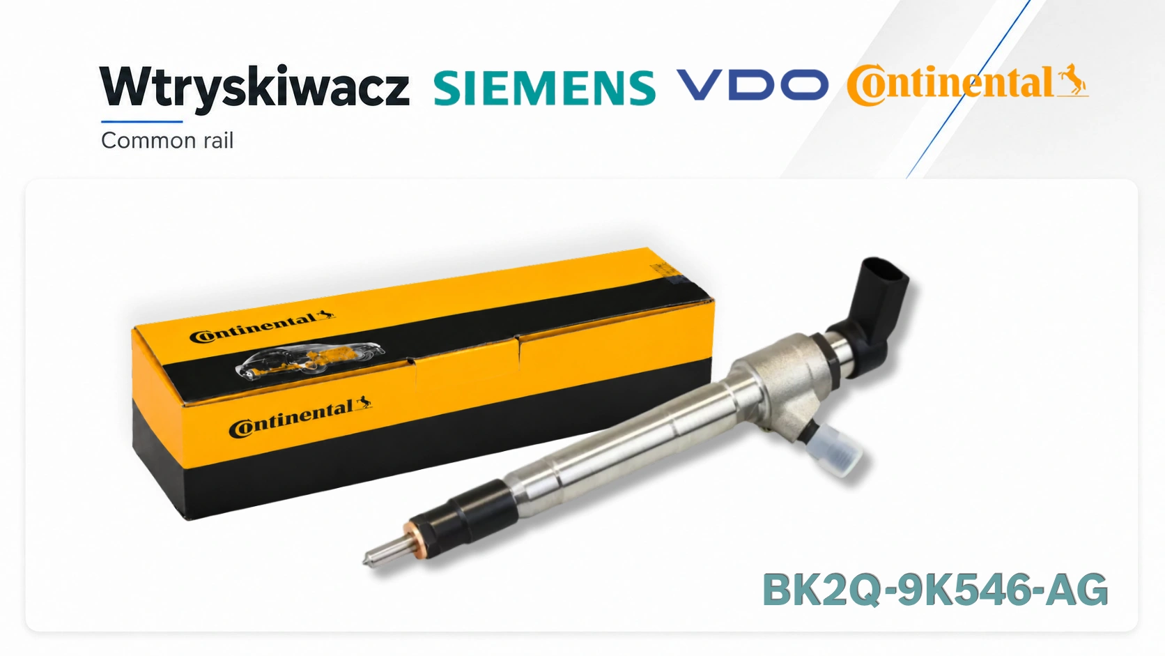 Nowy lub zregenerowany wtryskiwacz Common Rail BK2Q-9K546-AG dostępny po potwierdzeniu zgodności.