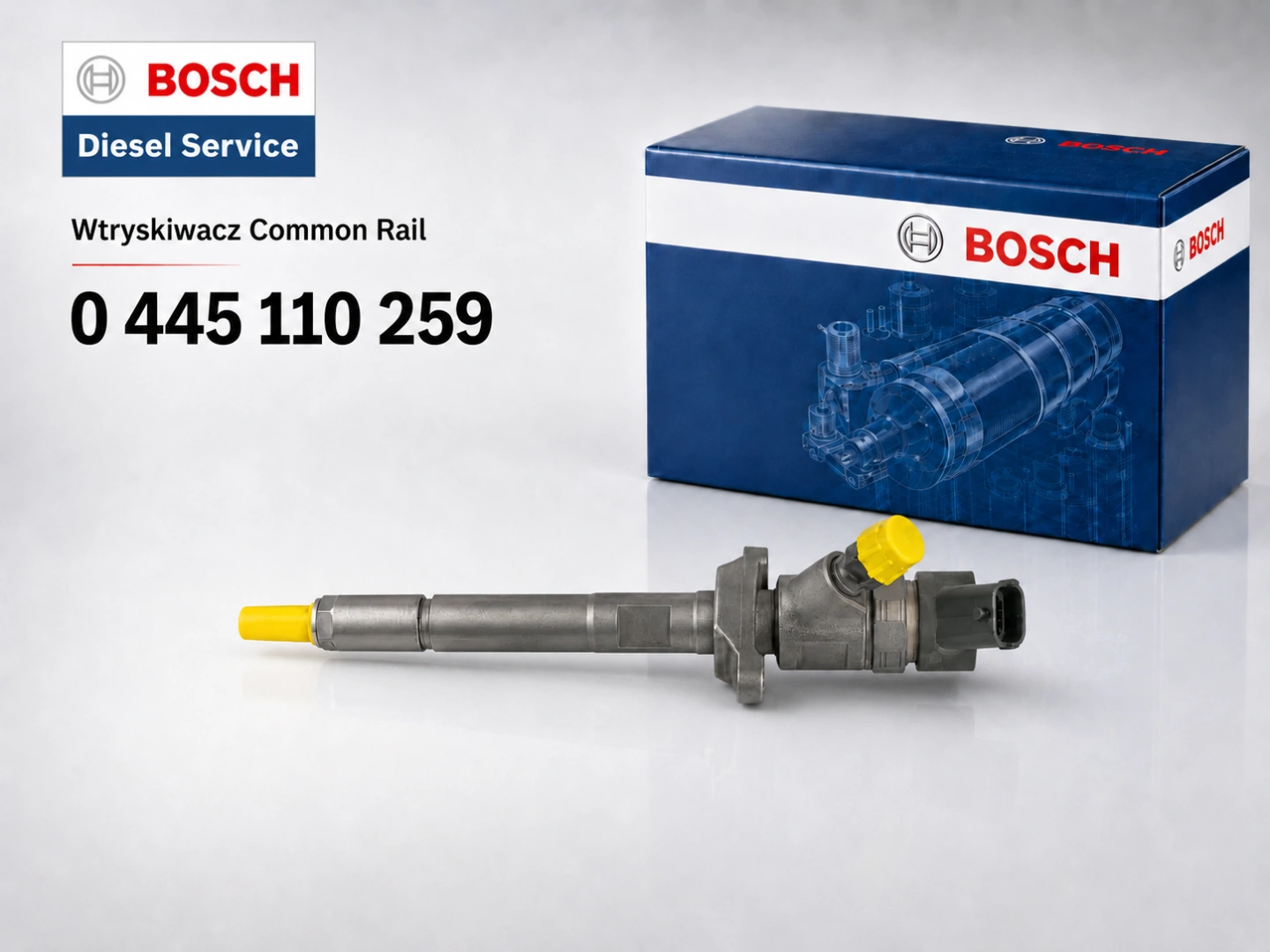 Bosch 0445110259 do 1.6 HDi TDCi Wtryskiwacz Bosch 0445110259 do silnika 1.6 diesel