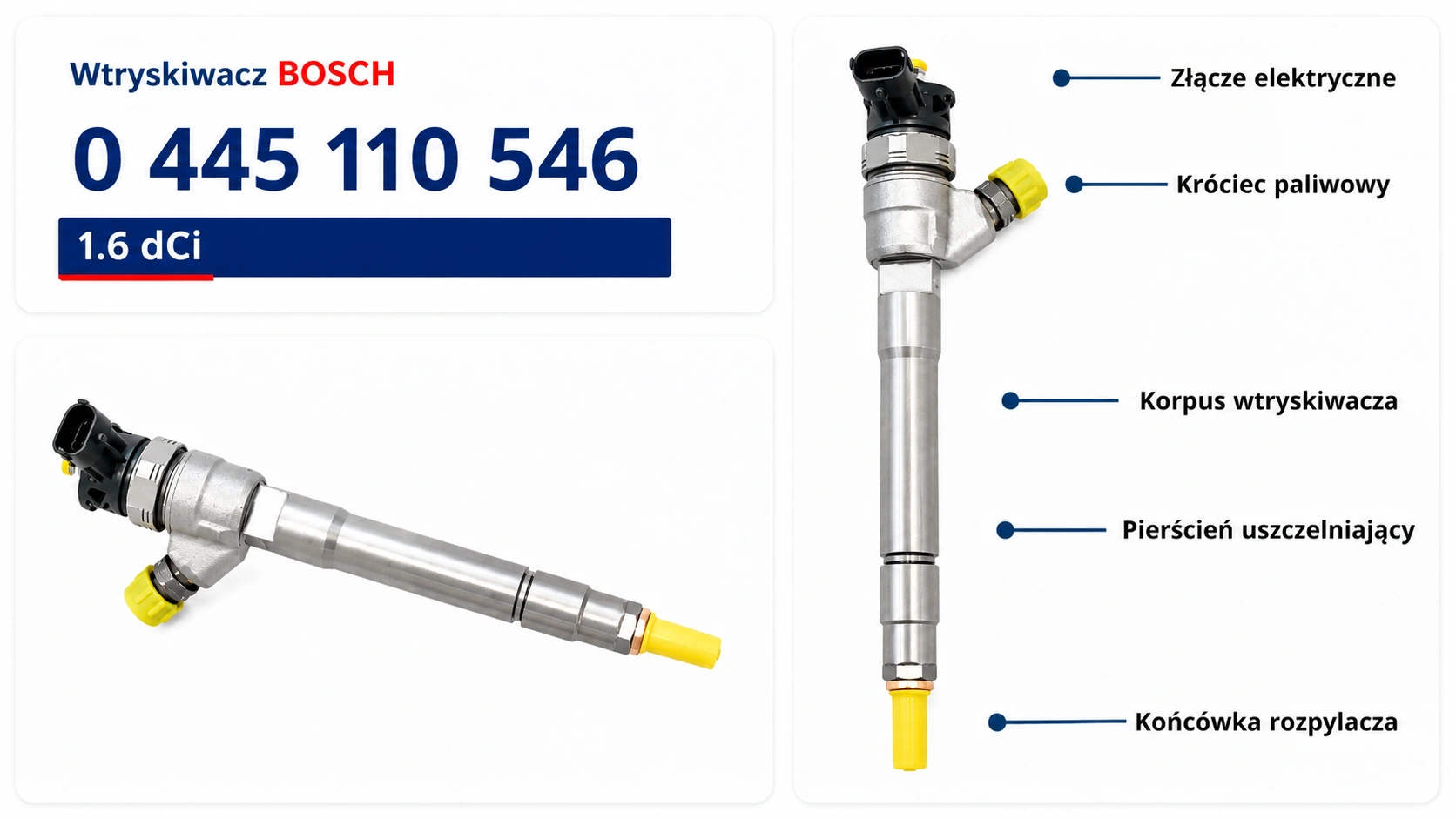 Oznaczenie wtryskiwacza Bosch 0445110546