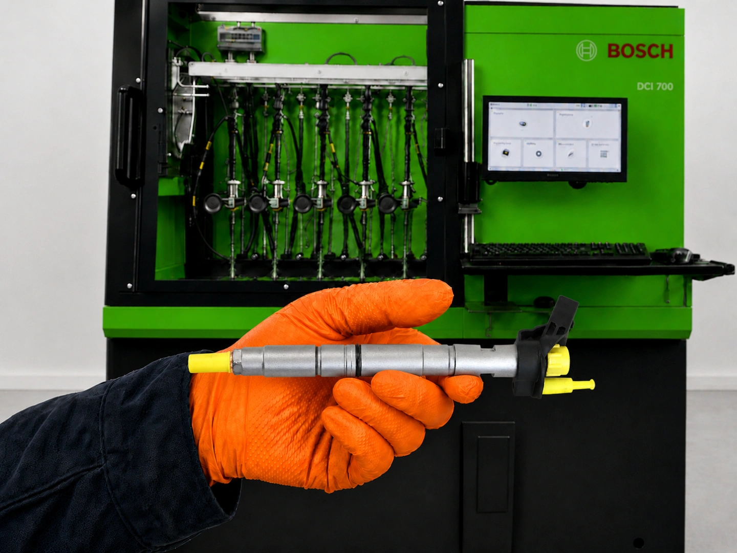 Bosch Diesel Service – regeneracja wtryskiwacza 0445116040 Stanowisko probiercze Bosch do diagnostyki wtryskiwaczy