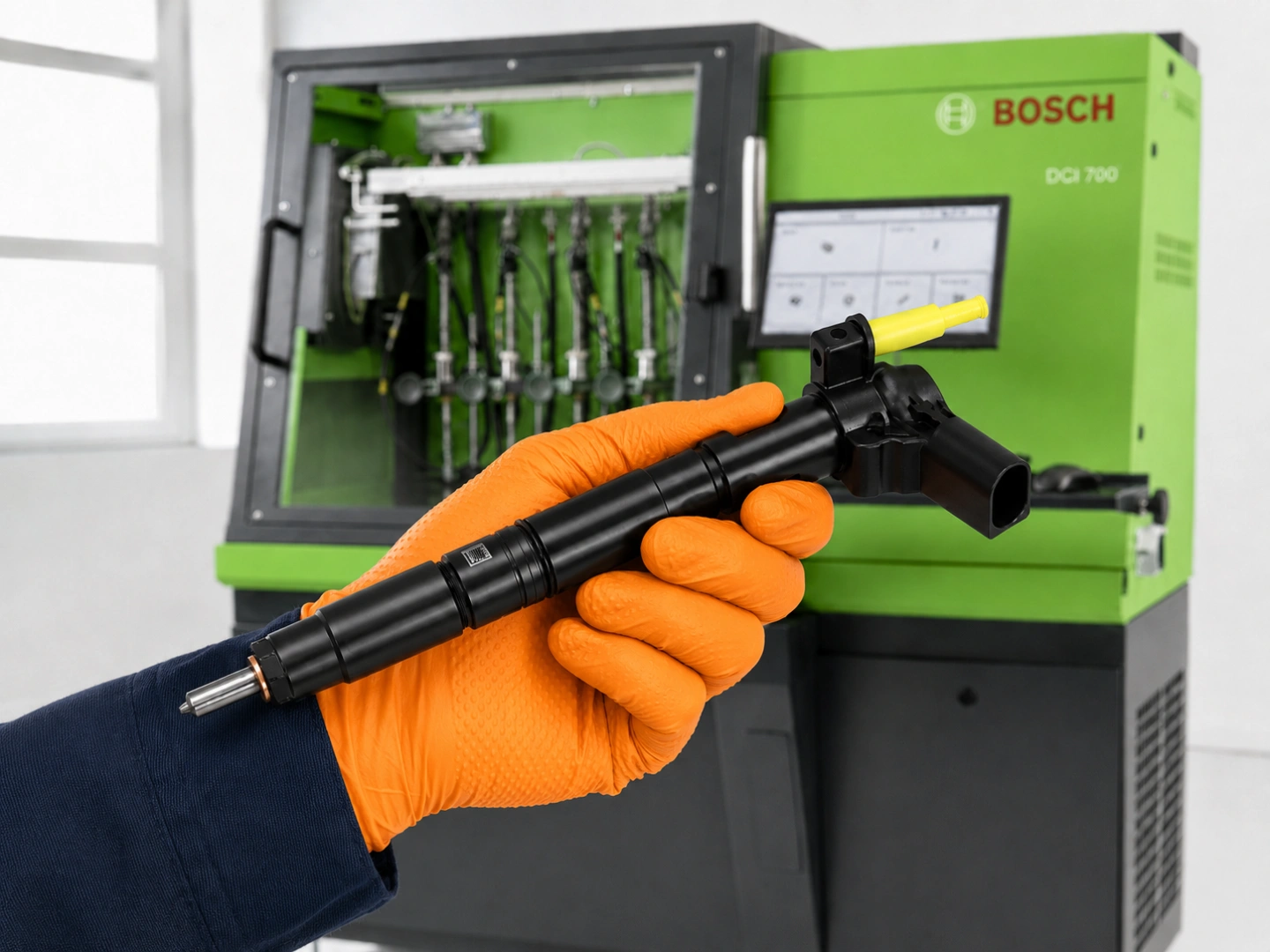 Diagnostyka wtryskiwaczy Common Rail w Bosch Diesel Service Stanowisko probiercze do testowania wtryskiwaczy Common Rail