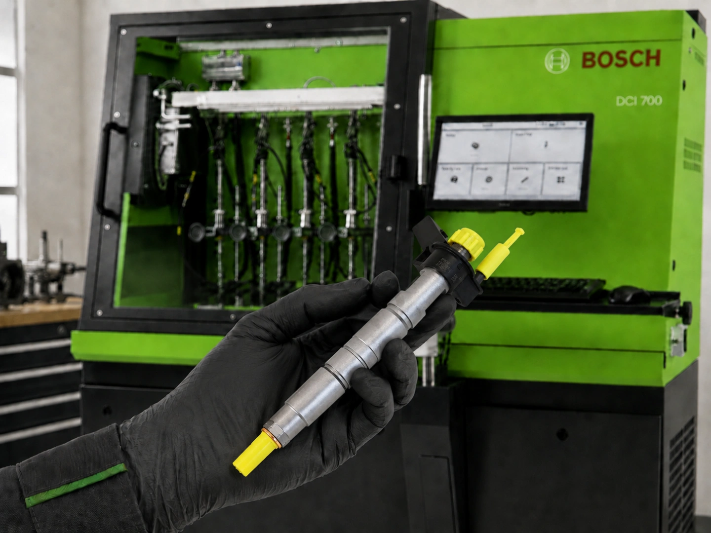 Diagnostyka wtryskiwaczy na stole probierczym Bosch Stanowisko testowe Bosch Diesel Service
