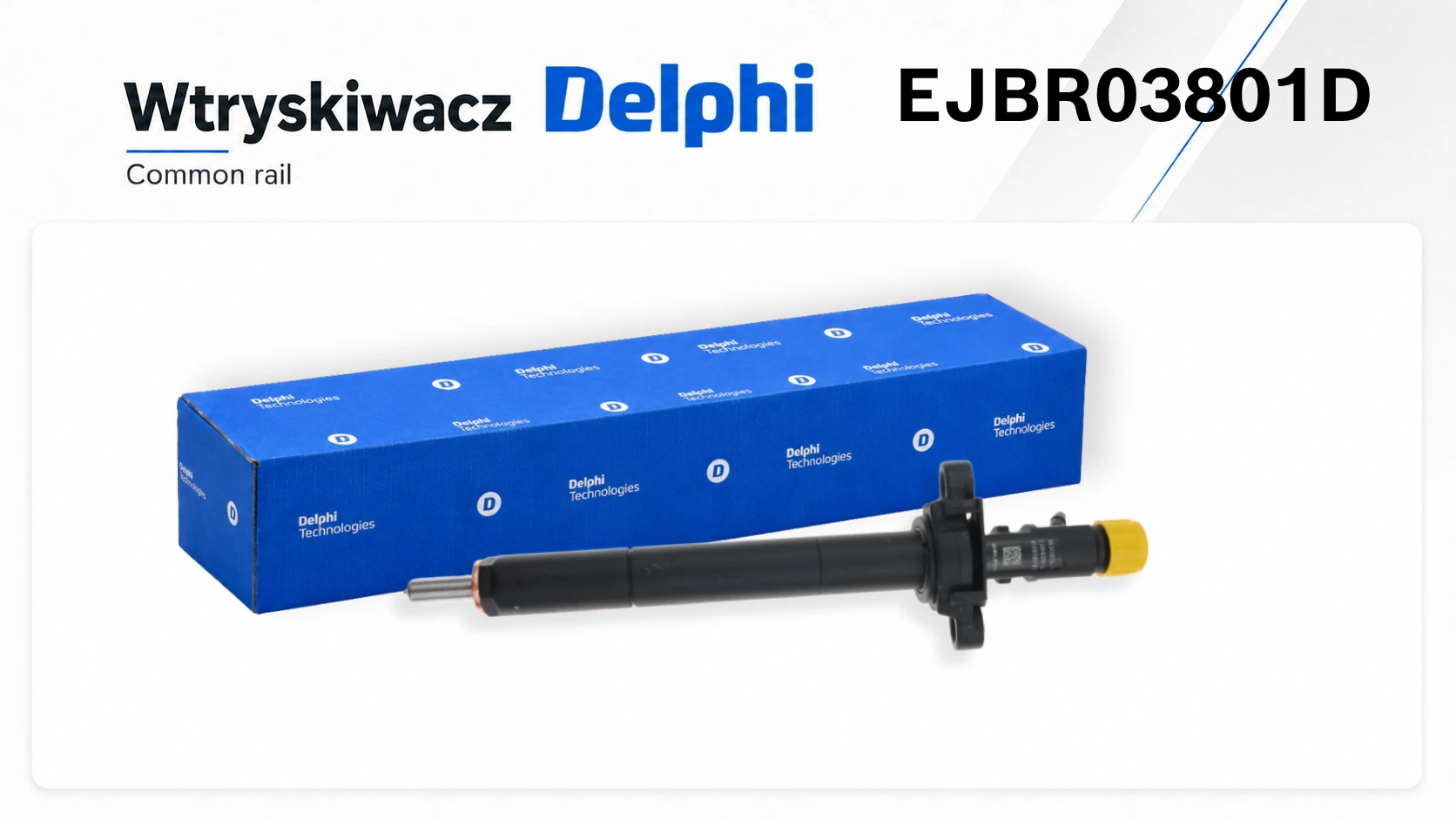 Wtryskiwacz Delphi EJBR03801D dostępny jako wariant nowy lub profesjonalnie zregenerowany.