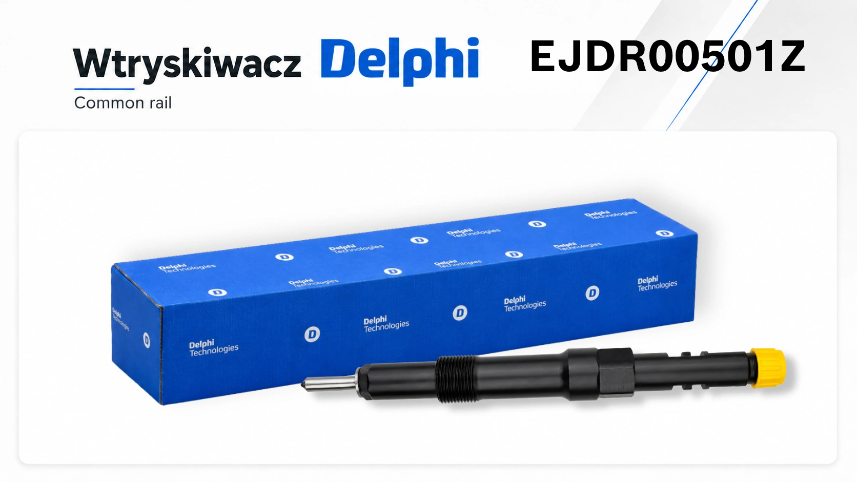 Wtryskiwacz Common Rail Delphi EJDR00501Z dostępny w wariancie nowym lub zregenerowanym.