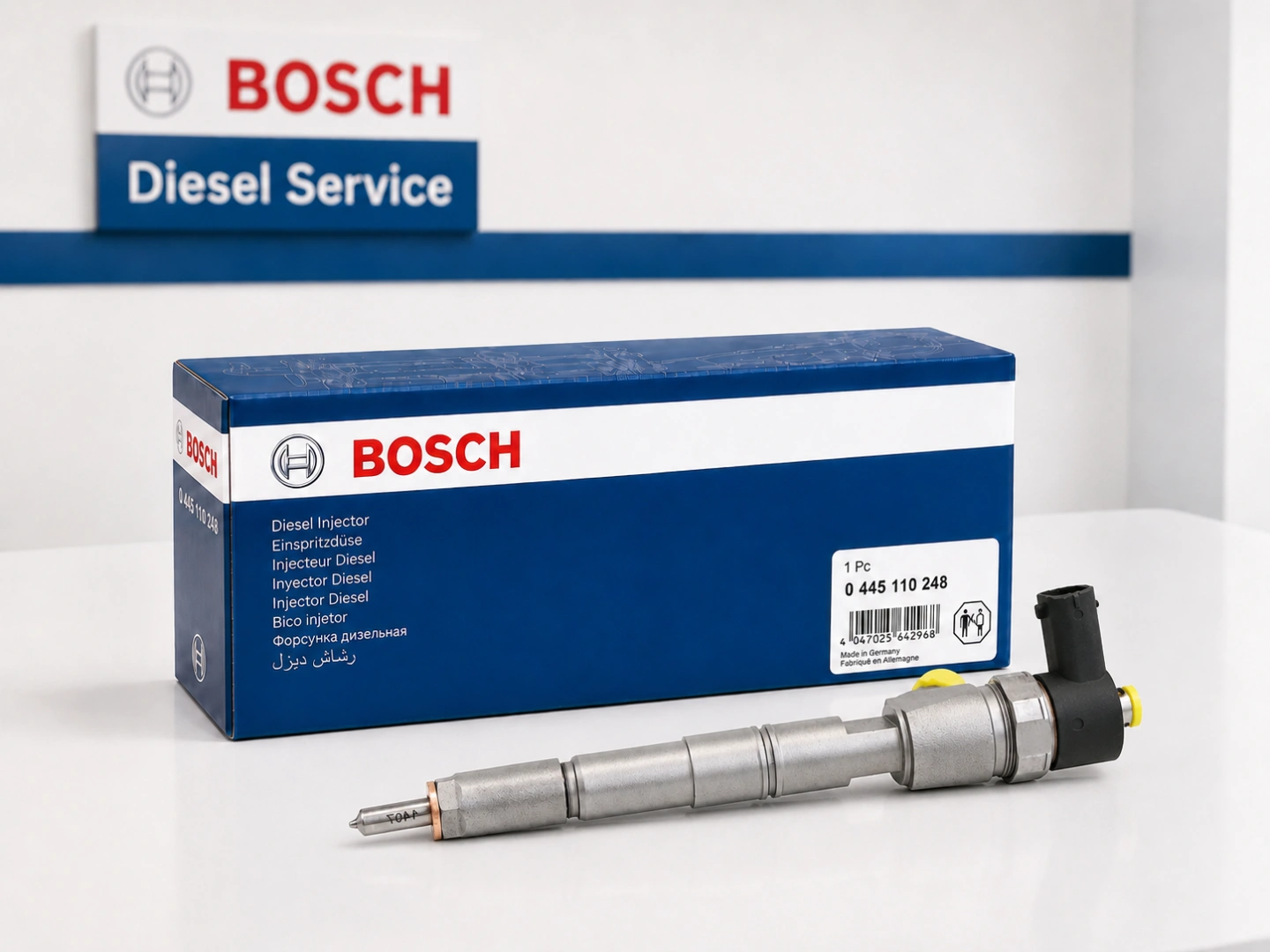 Nowy lub zregenerowany wtryskiwacz Bosch 0445110248 Wtryskiwacz Bosch 0445110248 w wariancie sprzedażowym