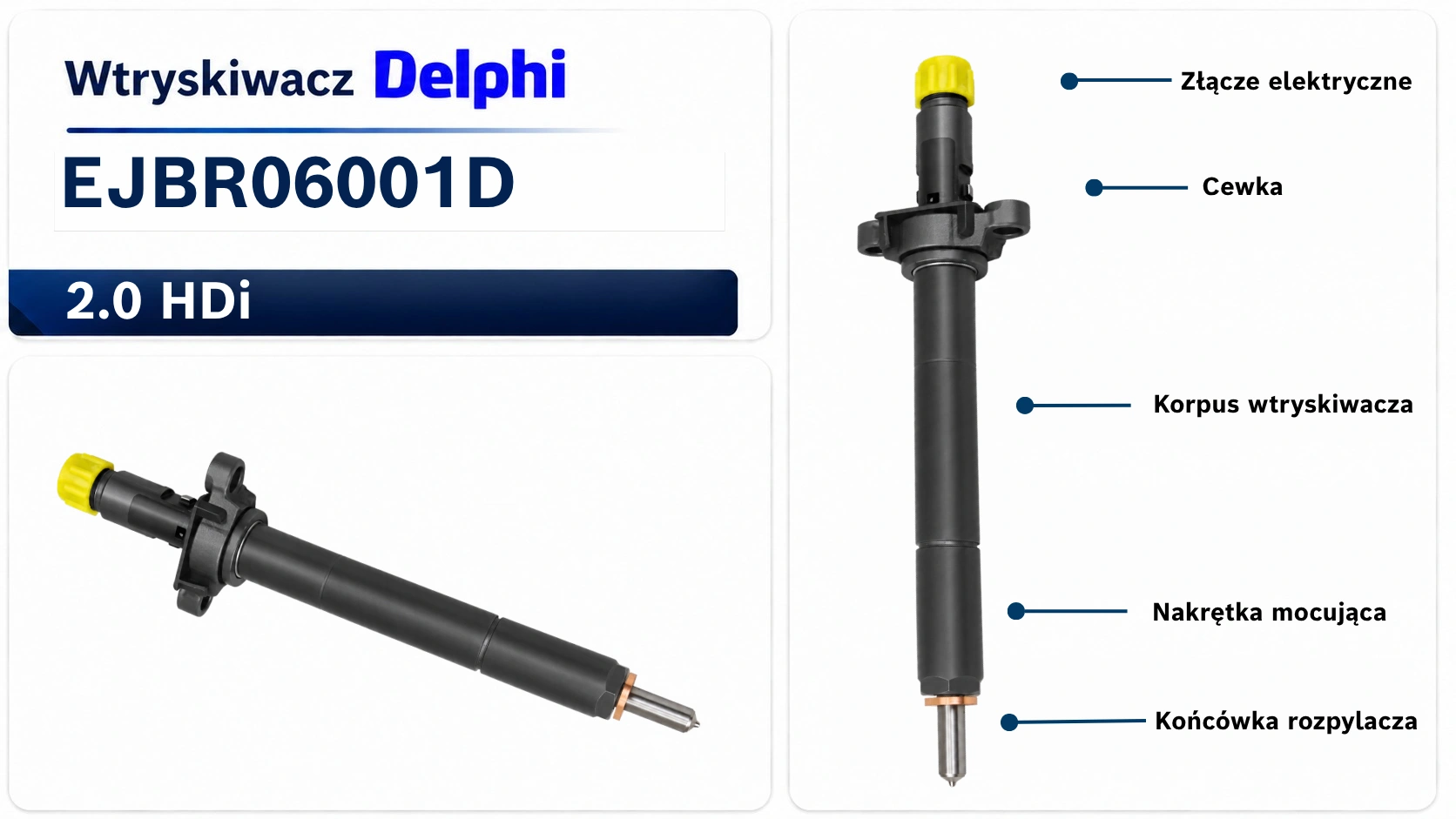 Oznaczenie EJBR06001D na wtryskiwaczu Delphi