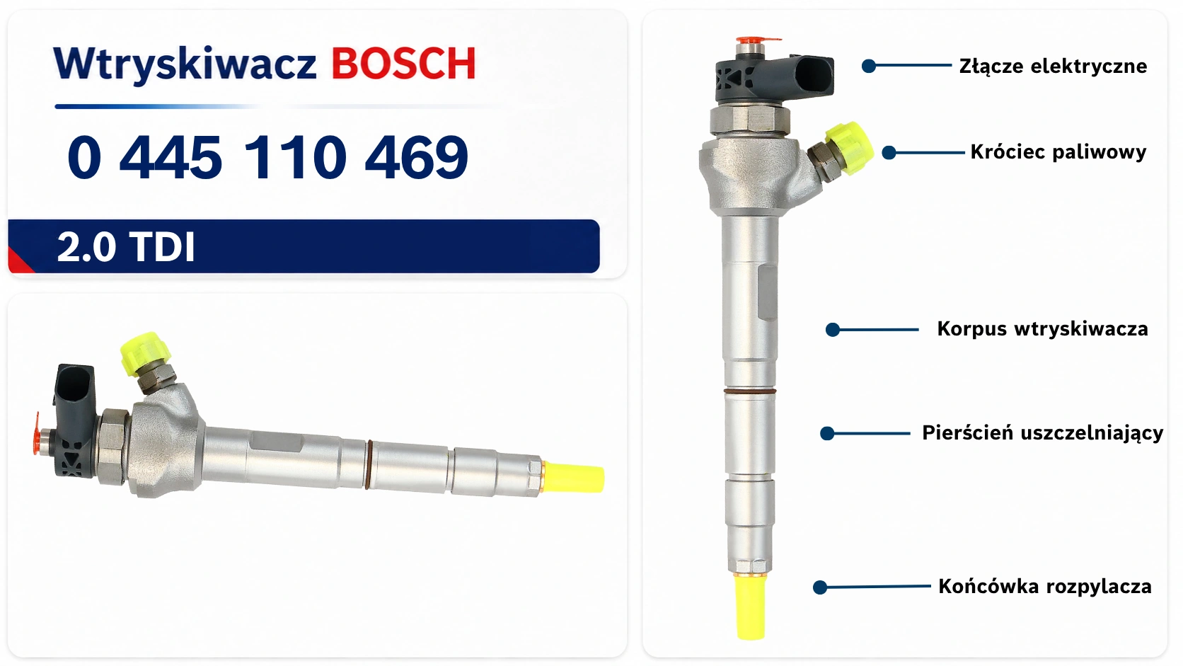 Oznaczenie Bosch 0 445 110 469 na wtryskiwaczu Numer 0 445 110 469 na wtryskiwaczu Bosch
