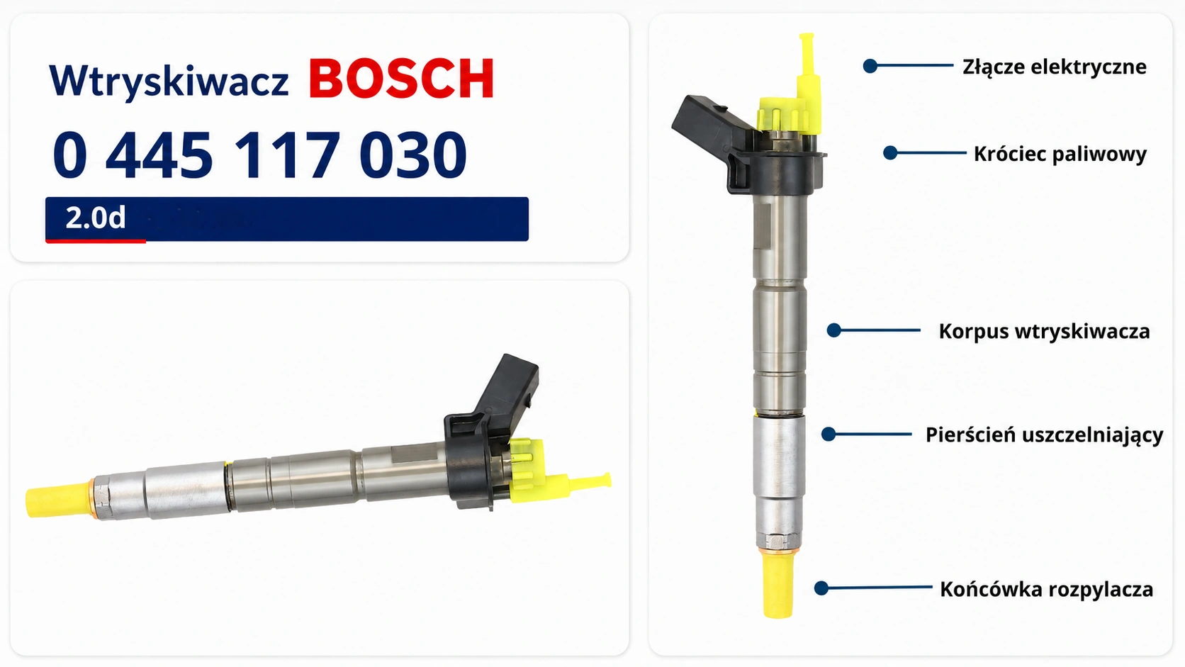Numer 0 445 117 030 na wtryskiwaczu Bosch Common Rail