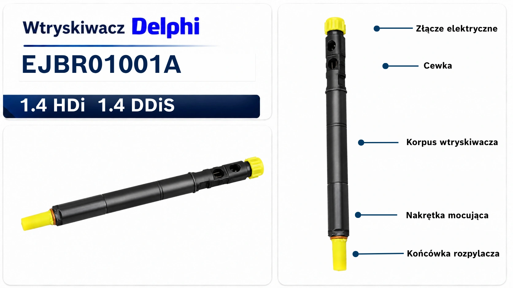 Numer EJBR01001A na wtryskiwaczu Delphi