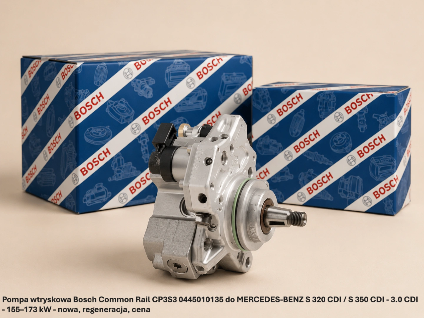 Pompa wtryskowa Bosch Common Rail CP3S3 0445010135 do MERCEDES-BENZ S 320 CDI / S 350 CDI - 3.0 CDI - 155–173 kW 
