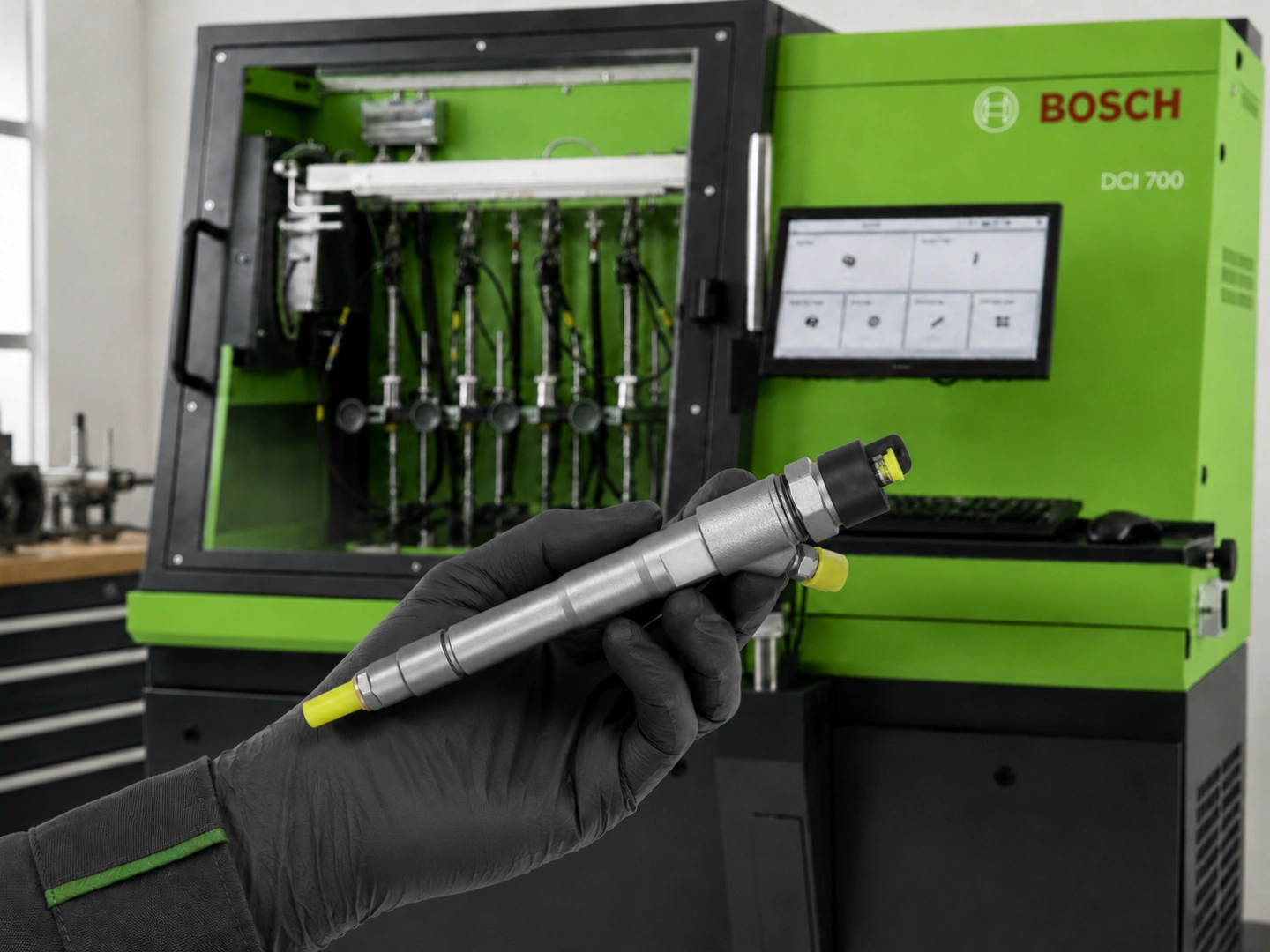 Stoły probiercze Bosch Diesel Service do diagnostyki wtryskiwaczy Stanowisko probiercze Bosch do testowania wtryskiwaczy
