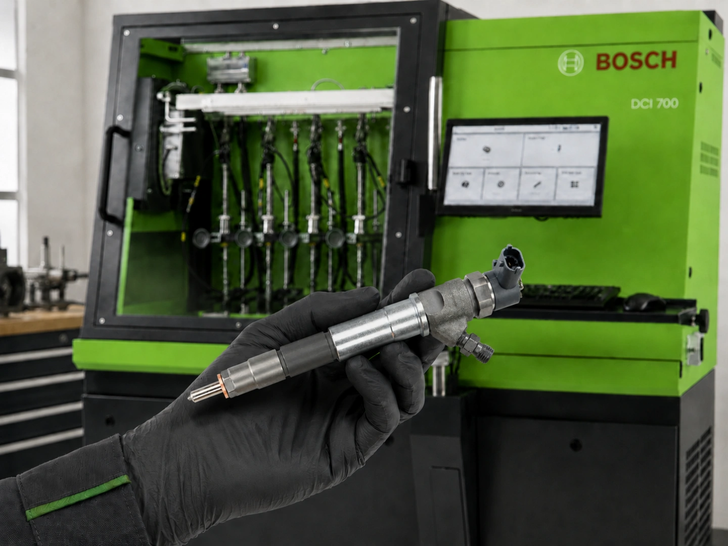 Stoły probiercze Bosch Diesel Service do testów wtryskiwaczy Stanowisko probiercze Bosch do diagnostyki wtryskiwaczy