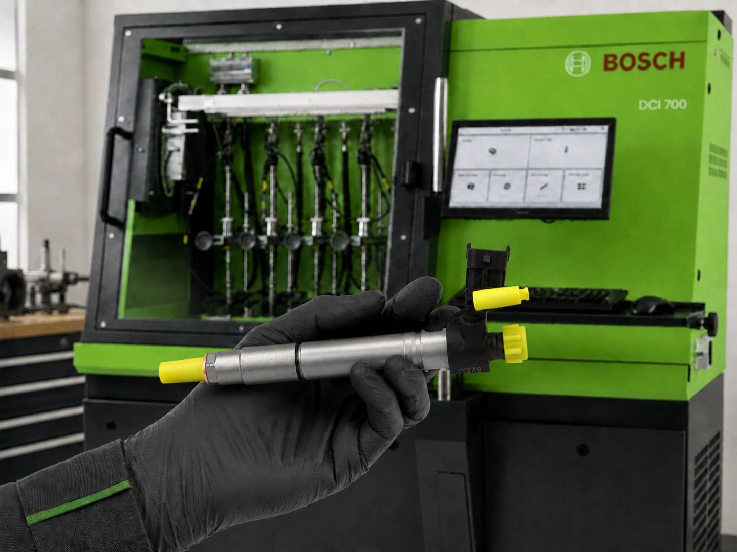 Stoły probiercze Bosch Diesel Service do testów wtryskiwaczy Stanowisko probiercze Bosch do diagnostyki wtryskiwaczy