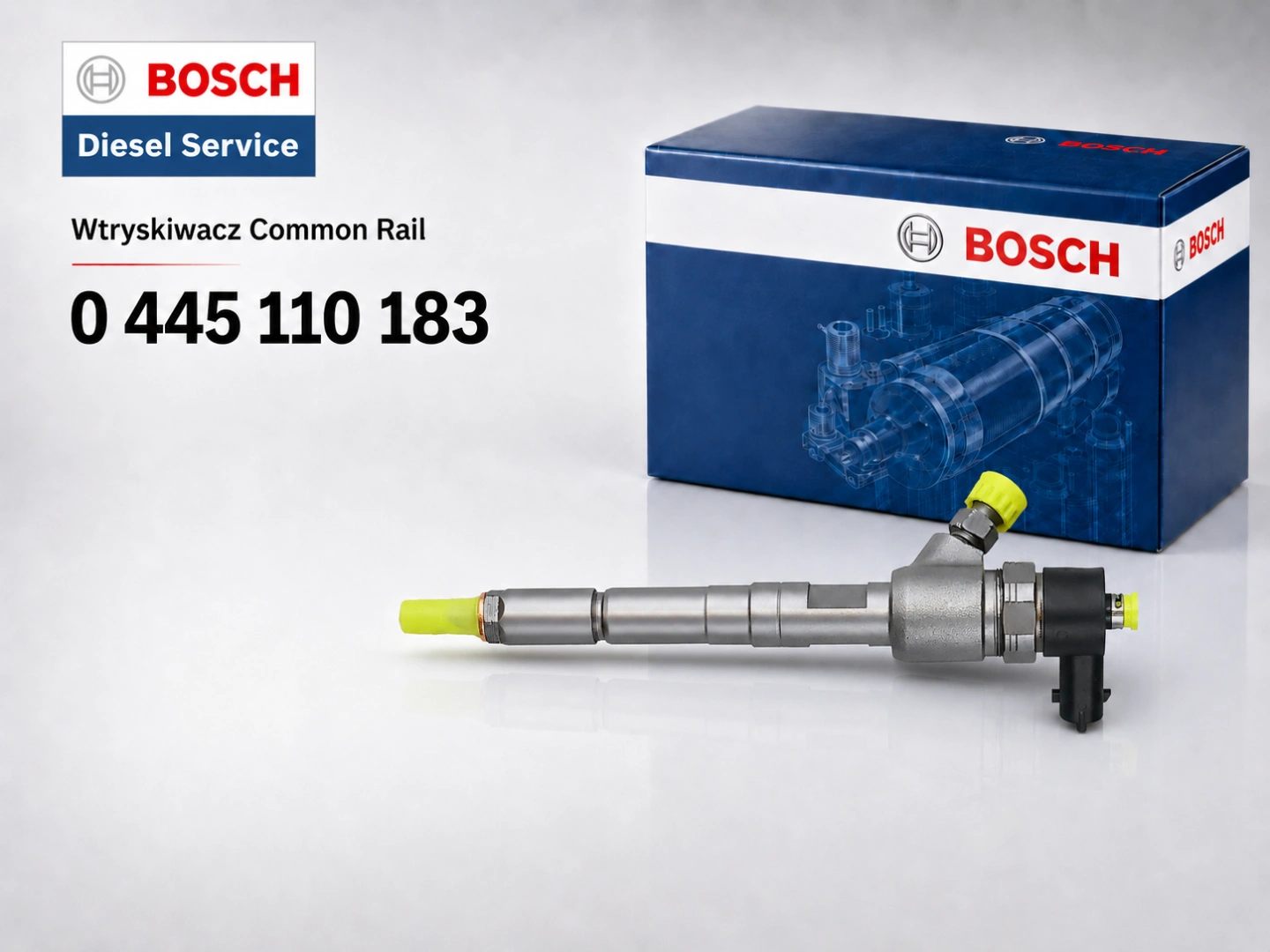 Wtryskiwacz Bosch 0445110183 do Fiat 500, Doblo, Grande Punto, Panda, Punto, Opel Corsa D, Astra H, Combo, Meriva, Ford KA, Alfa Romeo MiTo, Lancia Musa i Ypsilon