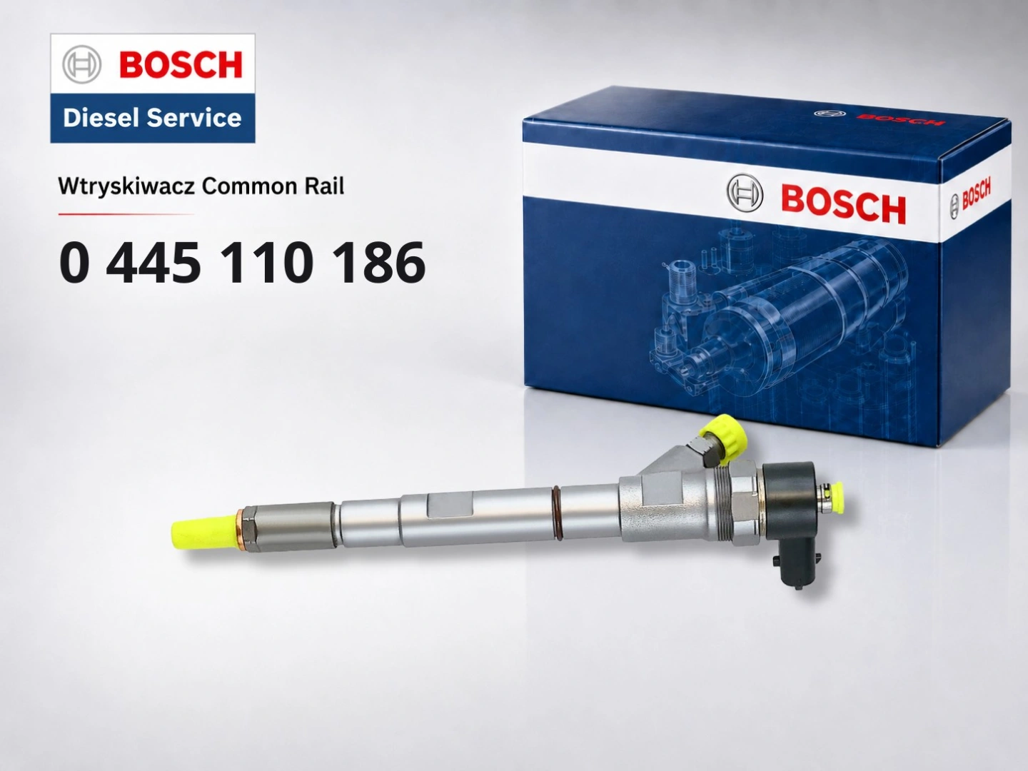 Wtryskiwacz Bosch 0445110186 Hyundai Kia 2.5 CRDi Wtryskiwacz Bosch 0445110186 jako wariant sprzedażowy do silnika 2.5 CRDi