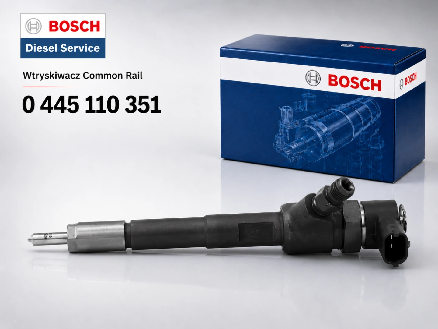 Wtryskiwacz Bosch 0445110351 do silników 1.3 Common Rail Wtryskiwacz Bosch 0445110351 w wariancie sprzedażowym