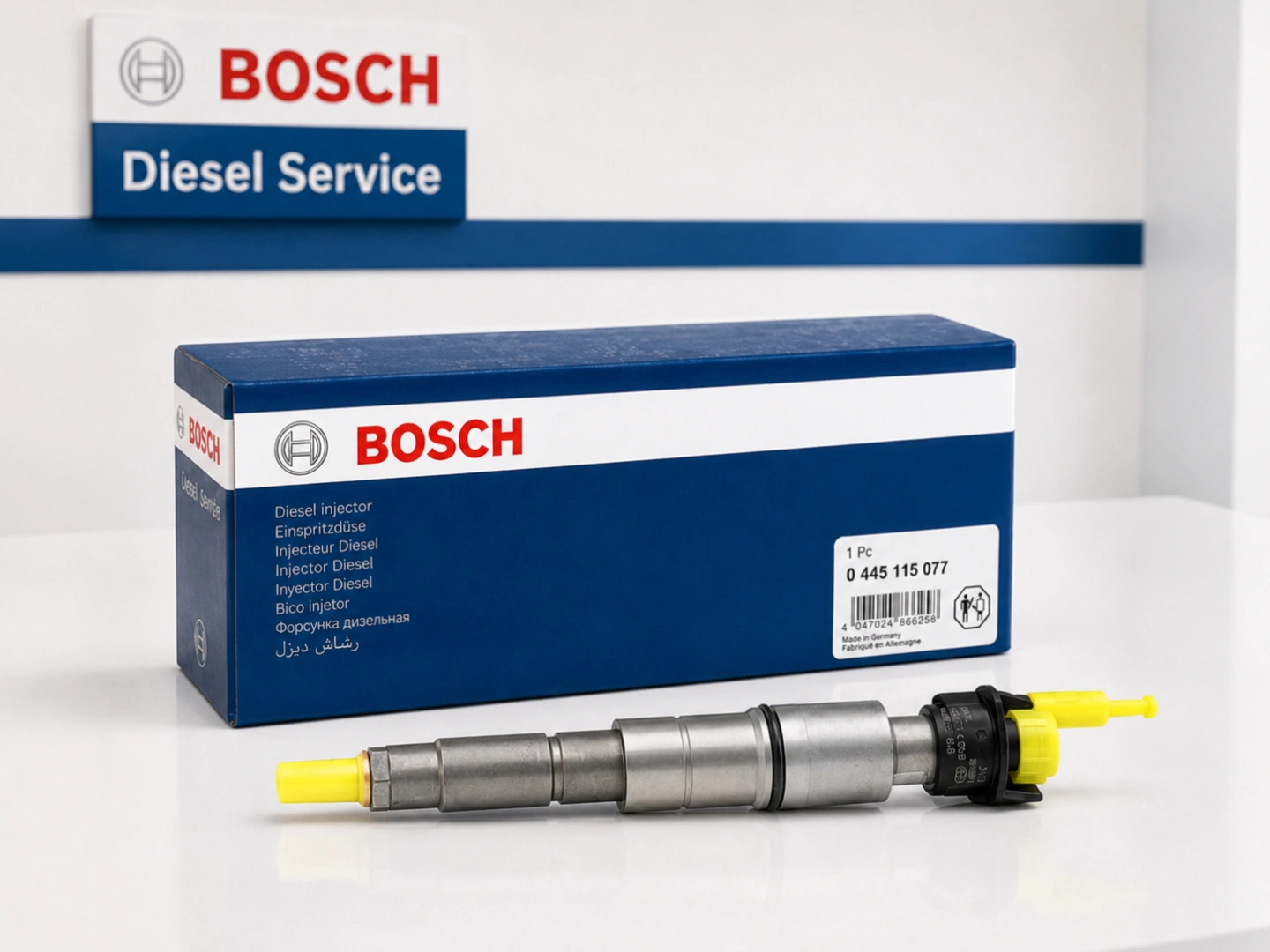 Wtryskiwacz Bosch 0445115077 nowy lub po regeneracji Wtryskiwacz Bosch piezo Common Rail przygotowany do sprzedaży