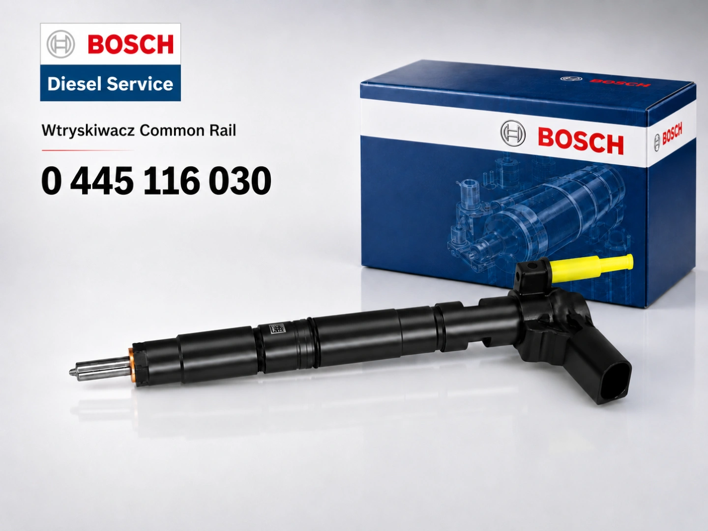Wtryskiwacz Bosch 0445116030 2.0 TDI Common Rail Wtryskiwacz Bosch 0445116030 2.0 TDI Common Rail w opakowaniu Wtryskiwacz Bosch 0445116030 z opakowaniem Bosch do silników 2.0 TDI Common Rail