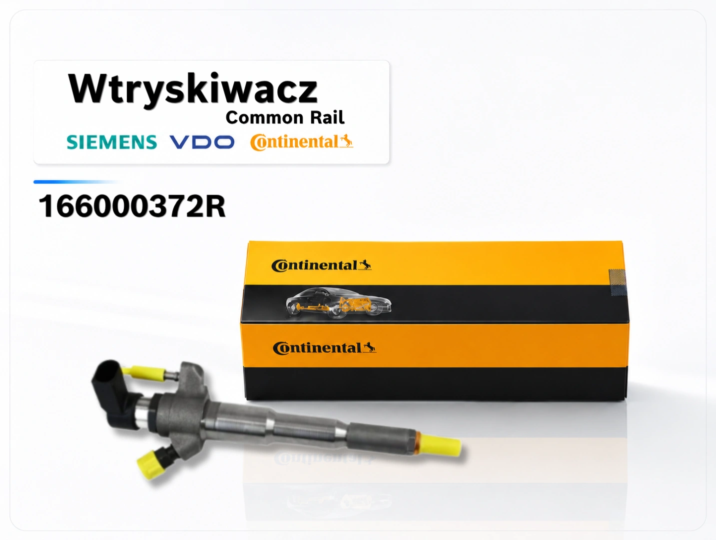 Wtryskiwacz Continental 166000372R do silnika 2.3 dCi Wtryskiwacz Siemens VDO Continental 166000372R w wariancie sprzedażowym