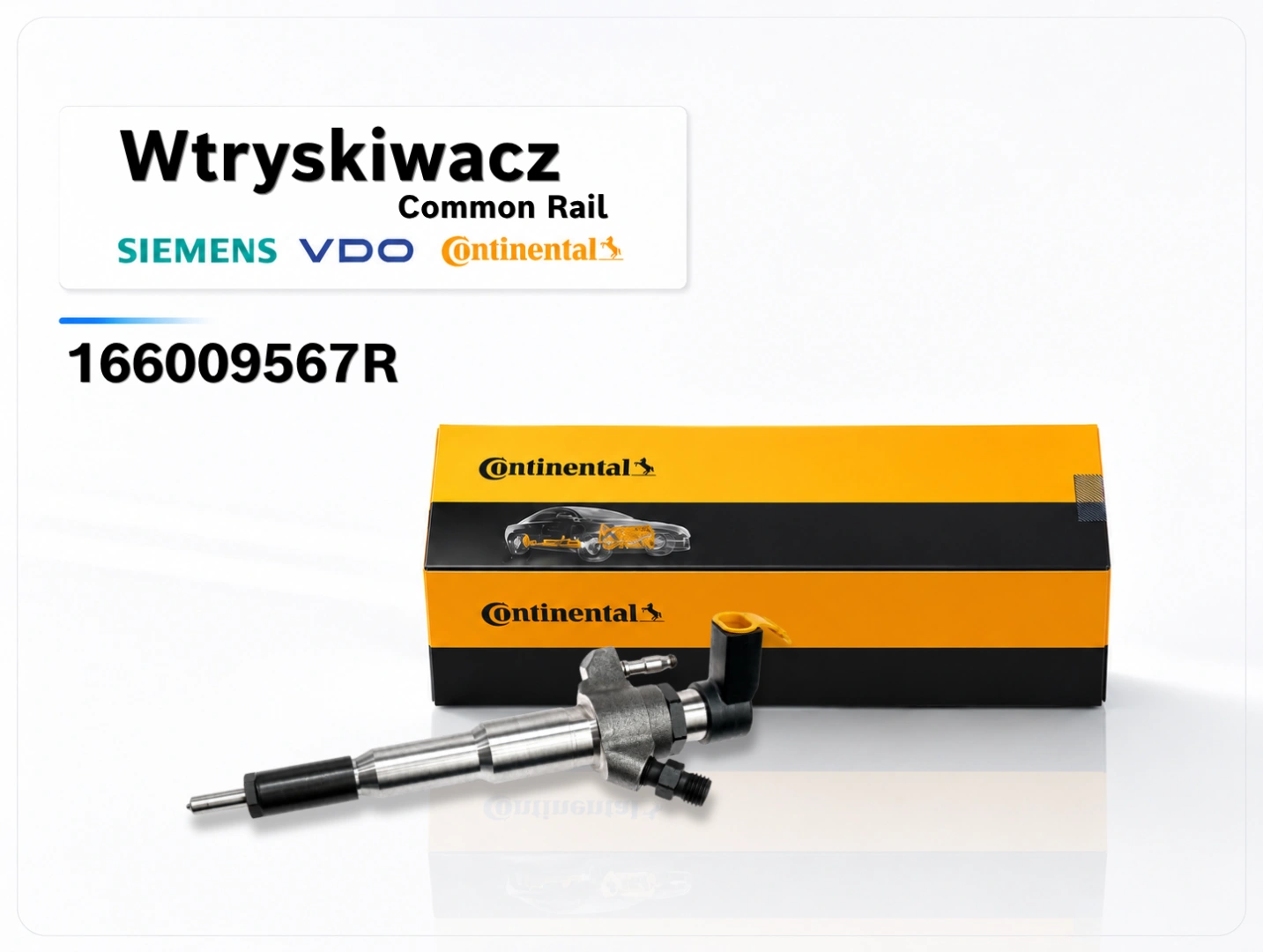 Wtryskiwacz Siemens VDO Continental 166009567R z opakowaniem produktowym