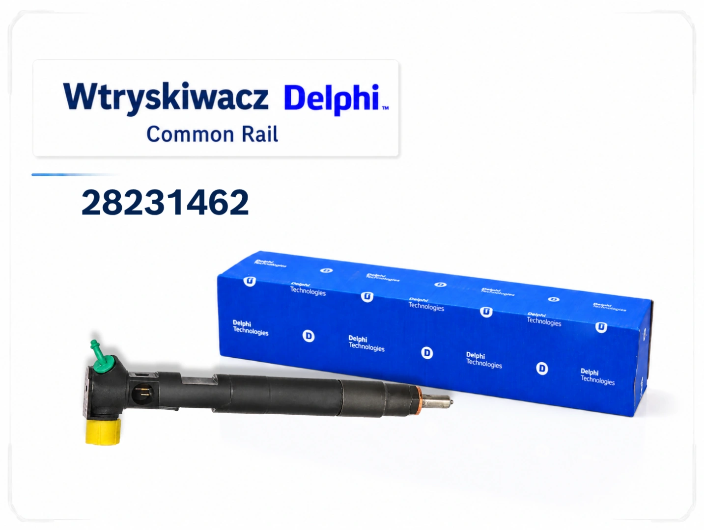 Wtryskiwacz Delphi 28231462 do silnika 1.2 TDI Wtryskiwacz Delphi 28231462 z opakowaniem