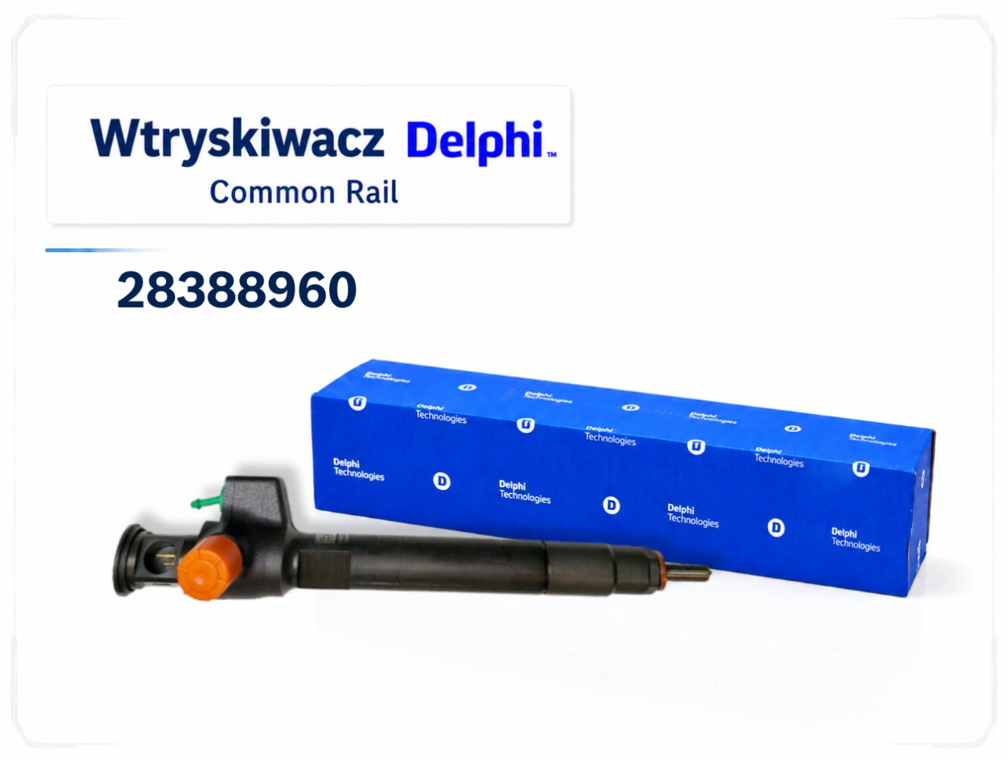 Wtryskiwacz Delphi 28388960 do silników 2.0 BlueHDi i TDCi Wtryskiwacz Delphi 28388960 z opakowaniem