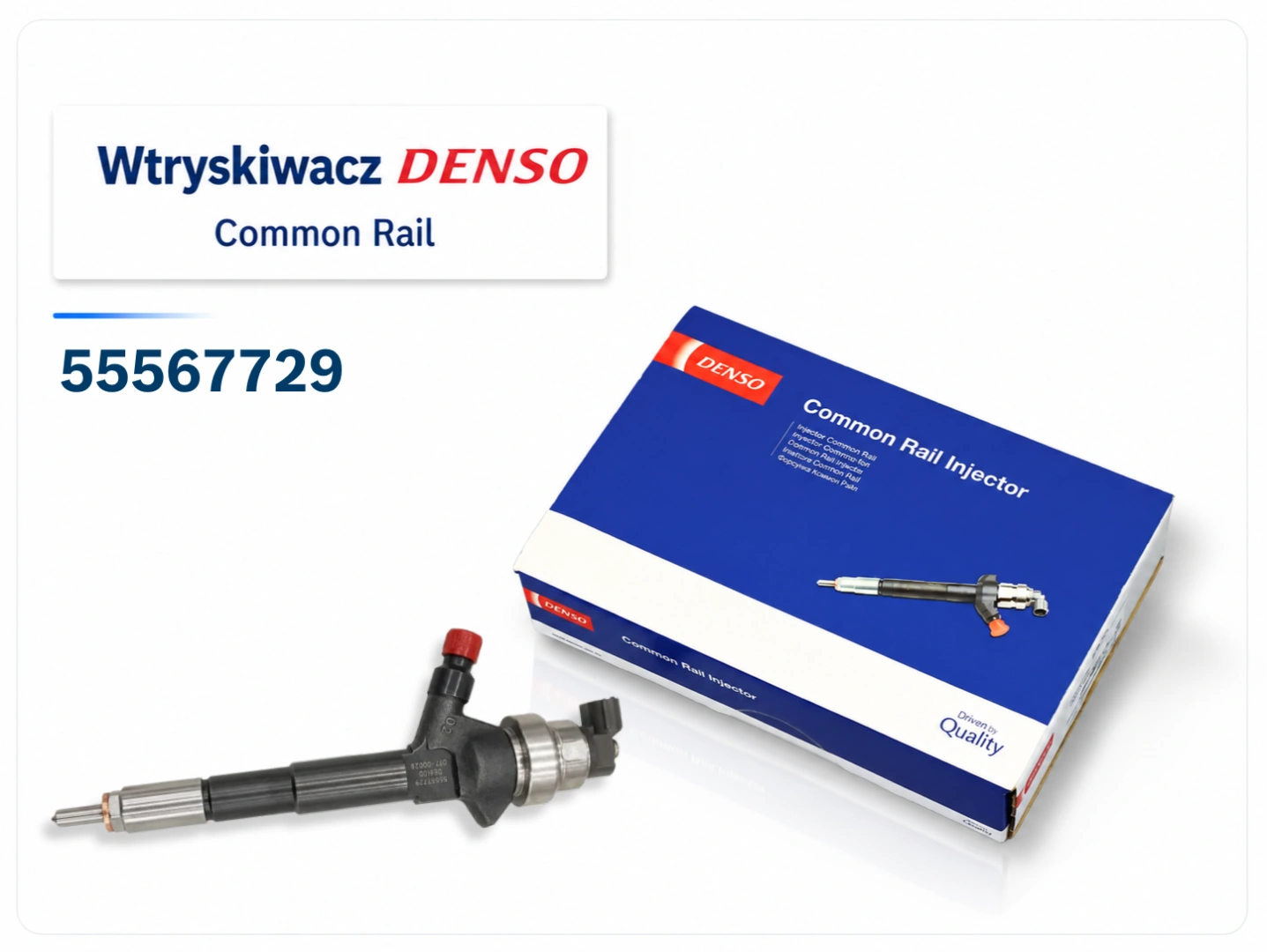 Wtryskiwacz Denso 55567729 do silnika 1.7 CDTI Wtryskiwacz Denso 55567729 do wybranych samochodów z silnikiem 1.7 CDTI