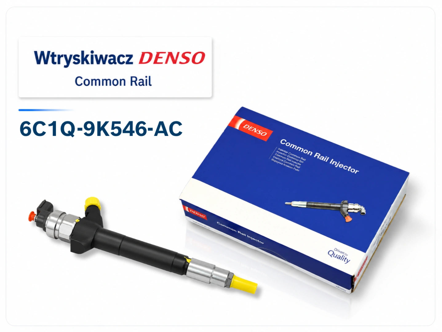 Wtryskiwacz Denso 6C1Q-9K546-AC Common Rail Wtryskiwacz Denso 6C1Q-9K546-AC przeznaczony do układu Common Rail