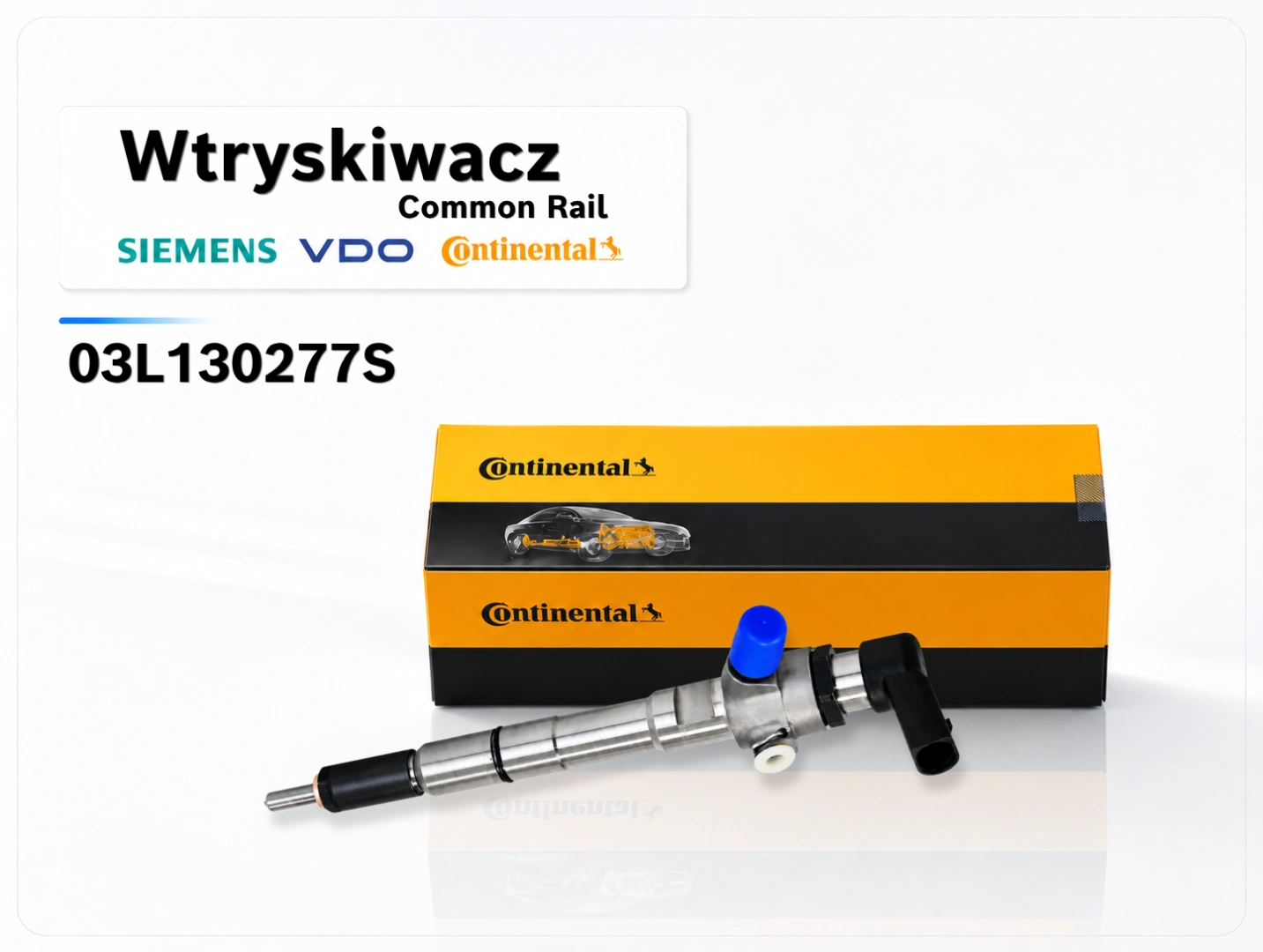 Wtryskiwacz Siemens VDO / Continental 03L130277S 1.6 TDI Wtryskiwacz Siemens VDO Continental 03L130277S z opakowaniem