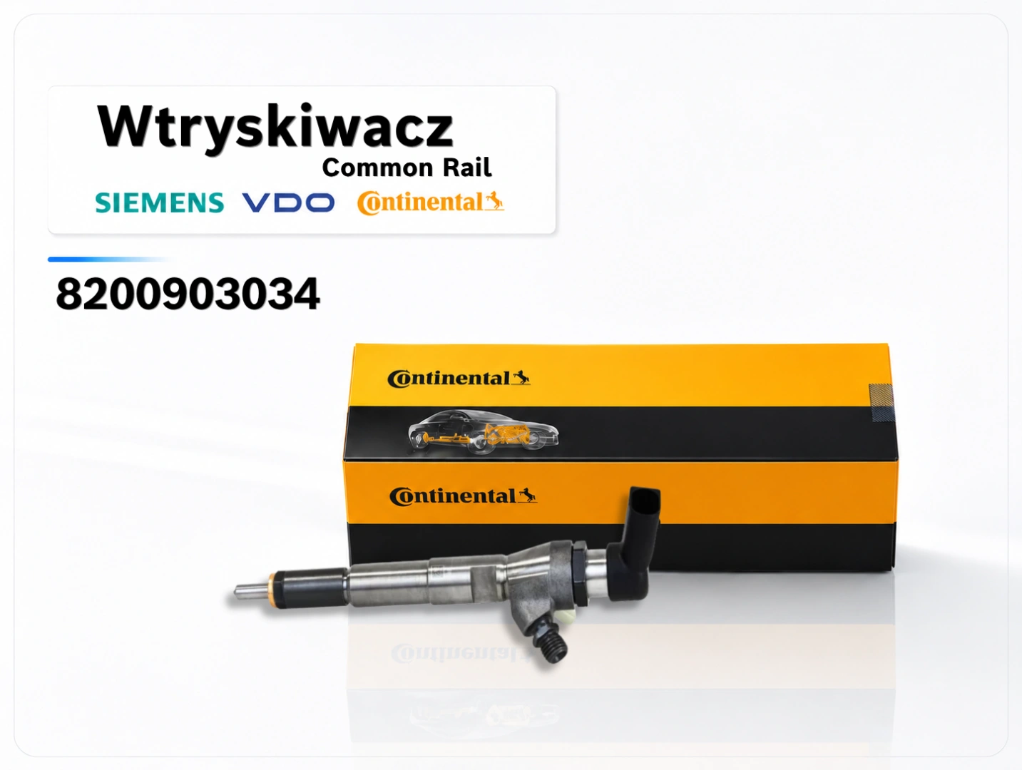 Wtryskiwacz Siemens VDO Continental 8200903034 z opakowaniem produktowym