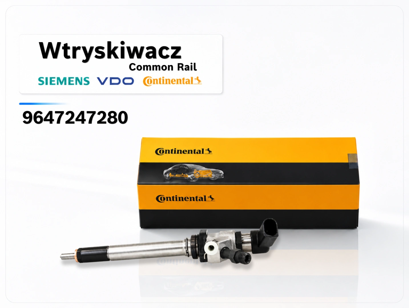 Wtryskiwacz Siemens VDO / Continental 9647247280 Wtryskiwacz Siemens VDO 9647247280 z opakowaniem