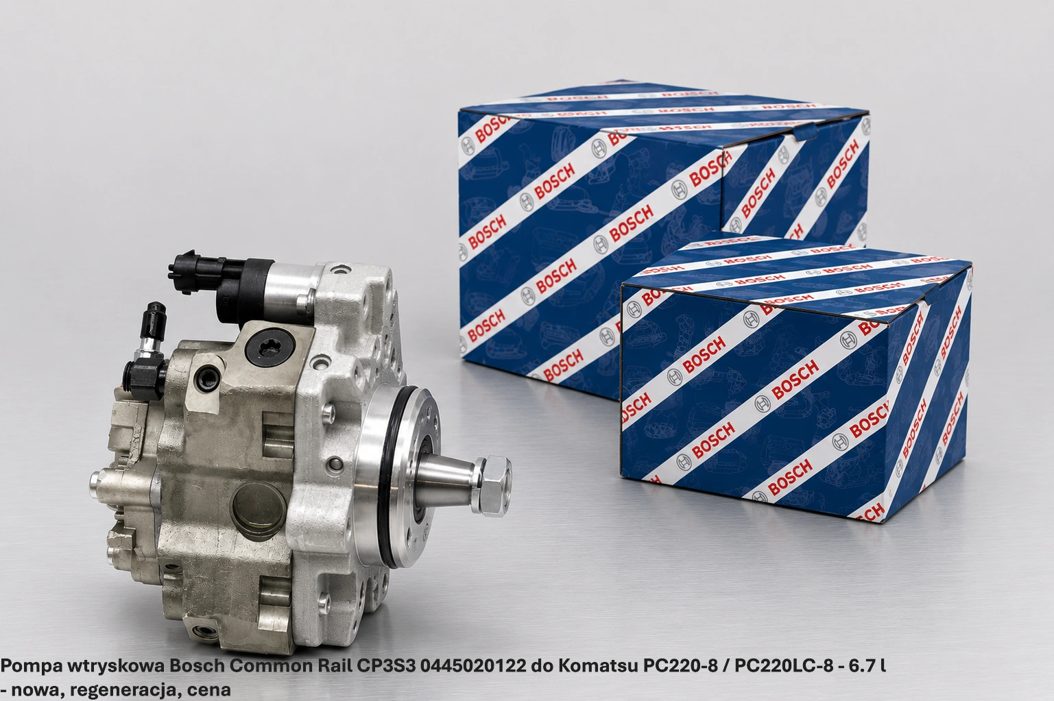 Pompa wtryskowa Bosch Common Rail CP3S3 0445020122 do Komatsu PC220-8 / PC220LC-8 - 6.7 l - nowa, regeneracja, cena