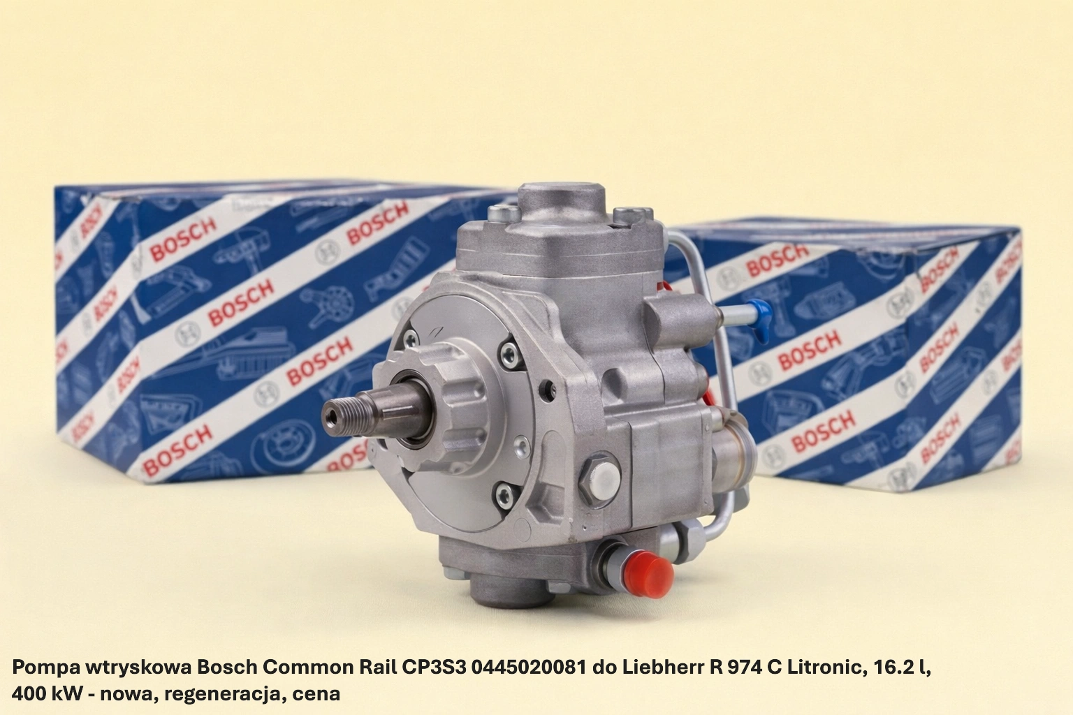 Pompa wtryskowa Bosch Common Rail CP3S3 0445020081 do Liebherr R 974 C Litronic, 16.2 l, 400 kW - nowa, regeneracja, cena