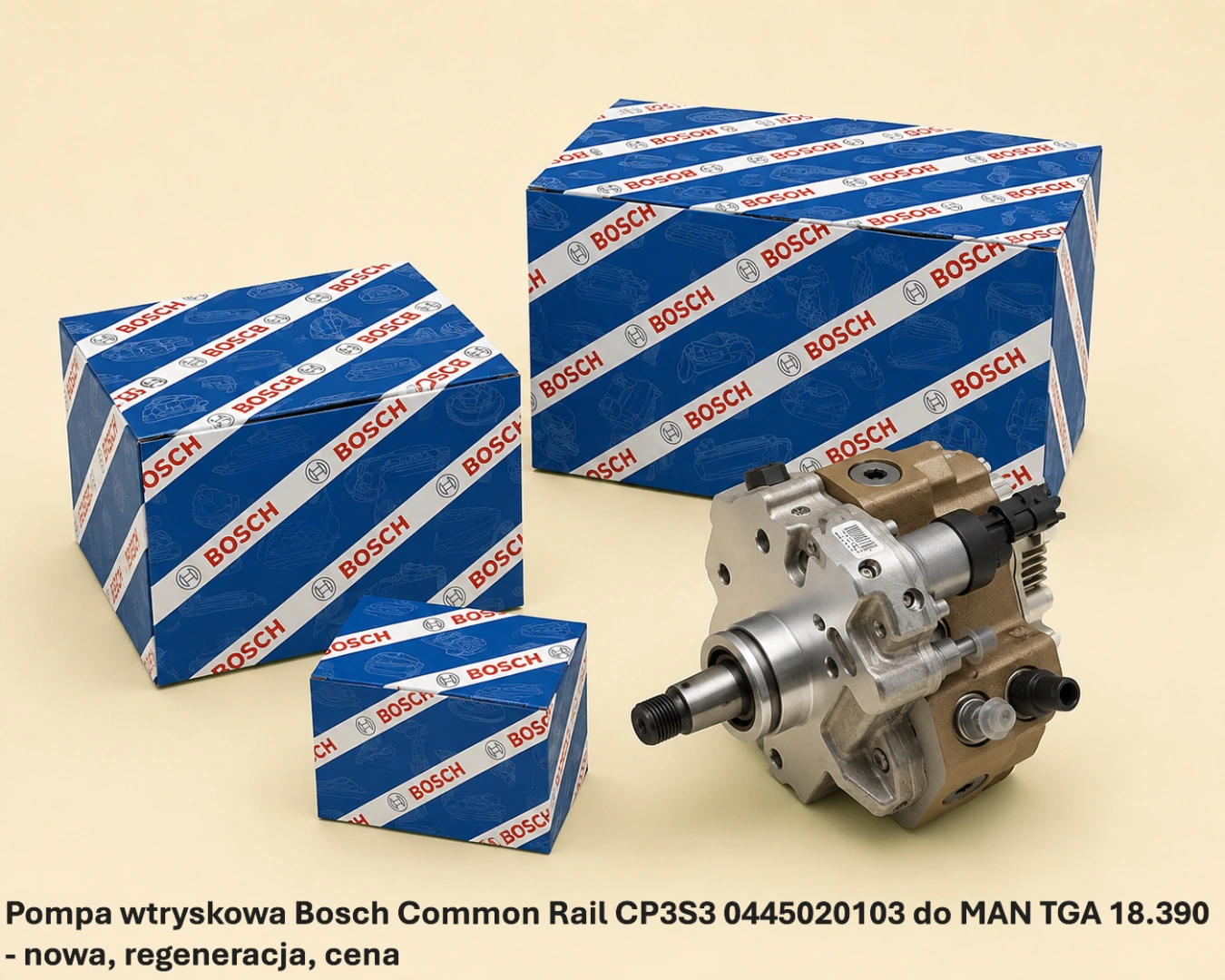 Pompa wtryskowa Bosch Common Rail CP3S3 0445020103 do MAN TGA 18.390 Pompa wtryskowa Bosch Common Rail CP3S3 0445020103 do MAN TGA 18.390 - nowa, regeneracja, cena