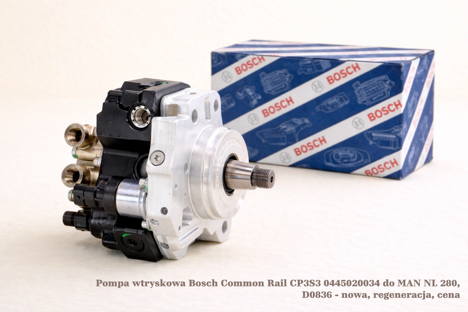 Pompa wtryskowa Bosch Common Rail CP3S3 0445020034 do MAN NL 280, D0836 Pompa wtryskowa Bosch Common Rail CP3S3 0445020034 do MAN NL 280, D0836 - nowa, regeneracja, cena
