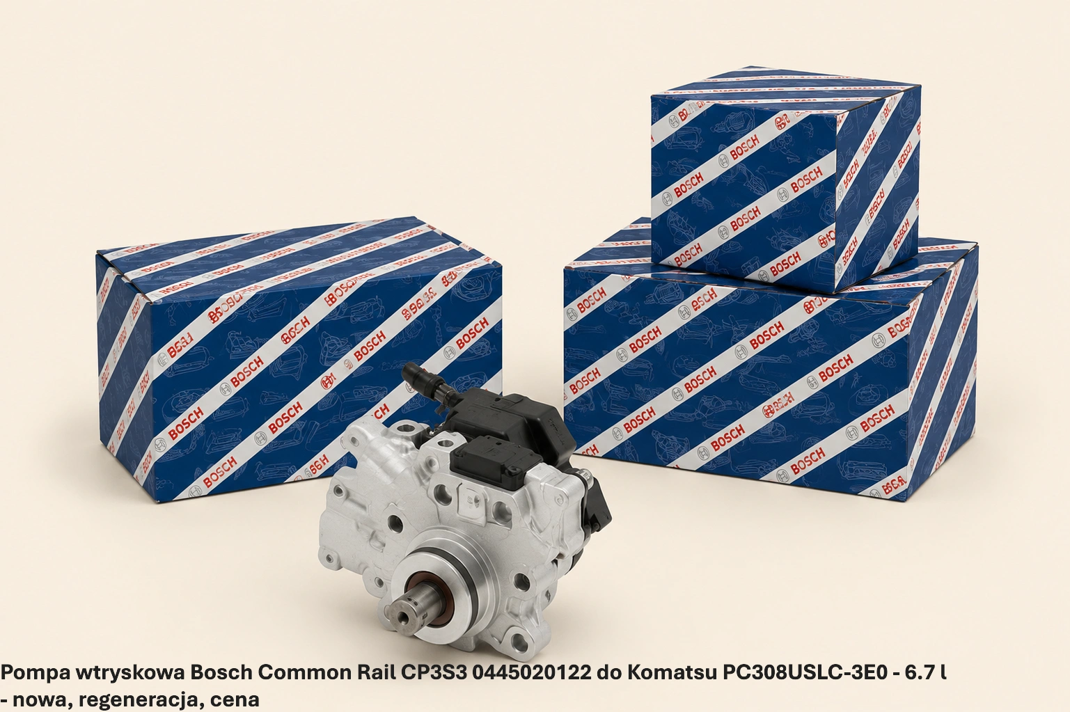 Pompa wtryskowa Bosch Common Rail CP3S3 0445020122 do Komatsu PC308USLC-3E0 - 6.7 l - nowa, regeneracja, cena