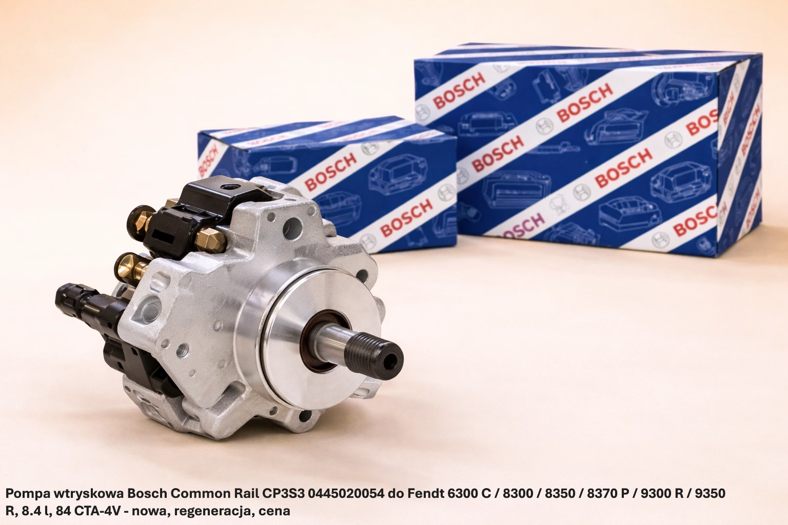 Pompa wtryskowa Bosch Common Rail CP3S3 0445020054 do Fendt 6300 C / 8300 / 8350 / 8370 P / 9300 R / 9350 R, 8.4 l, 84 CTA-4V - nowa, regeneracja, cena