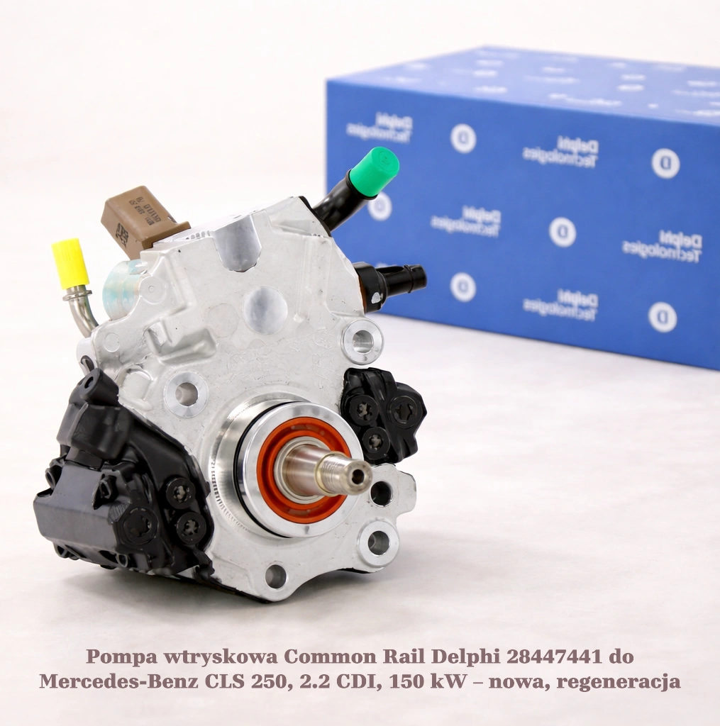 Pompa wtryskowa Common Rail Delphi 28447441 do Mercedes-Benz CLS 250, 2.2 CDI, 150 kW – nowa, regeneracja