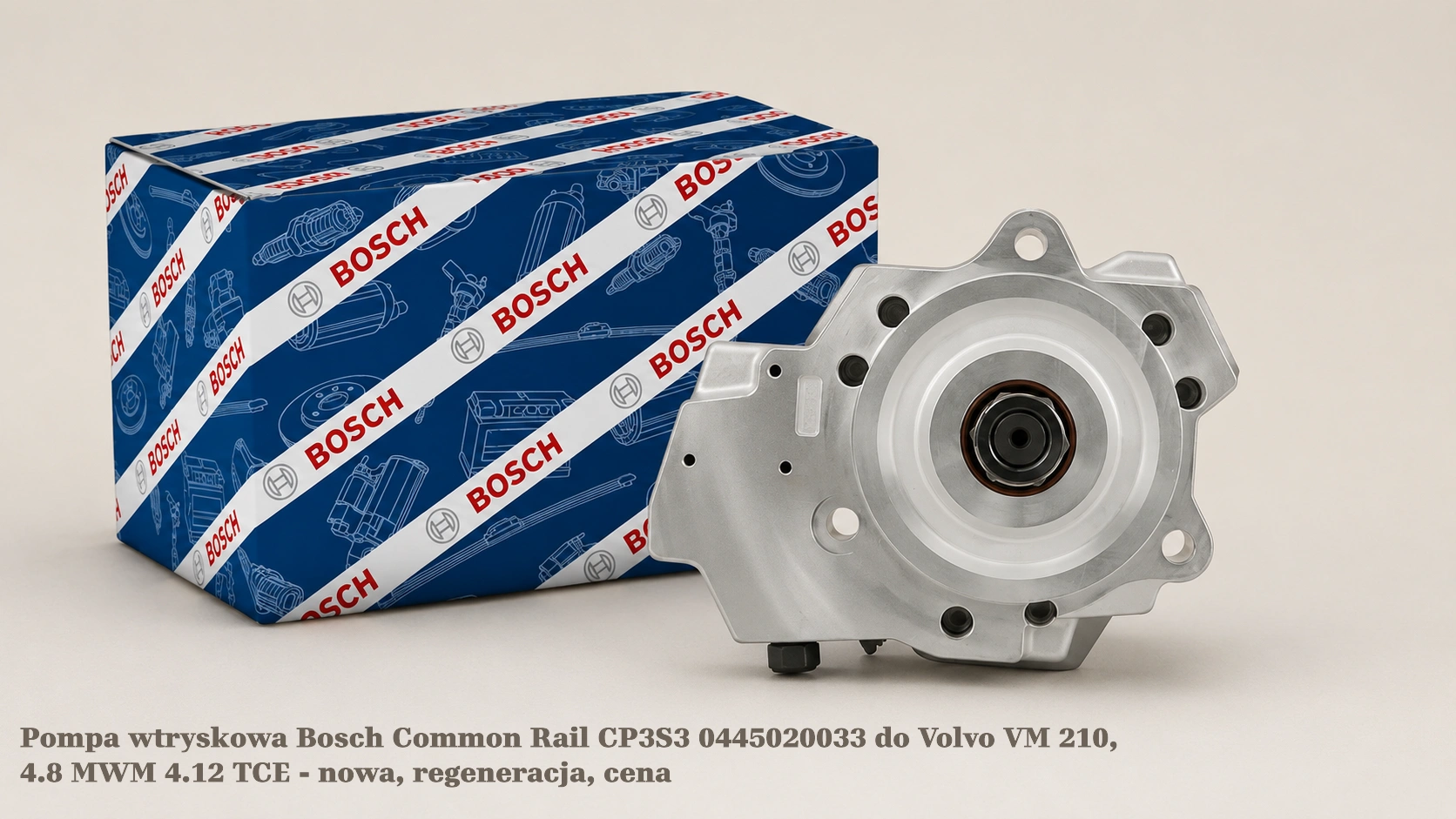 Pompa wtryskowa Bosch Common Rail CP3S3 0445020033 do Volvo VM 210, 4.8 MWM 4.12 TCE
