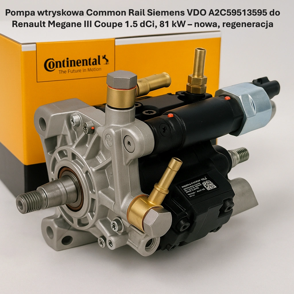 Pompa wtryskowa Common Rail Siemens VDO A2C59513595 do Renault Megane III Coupe 1.5 dCi, 81 kW – nowa, regeneracja