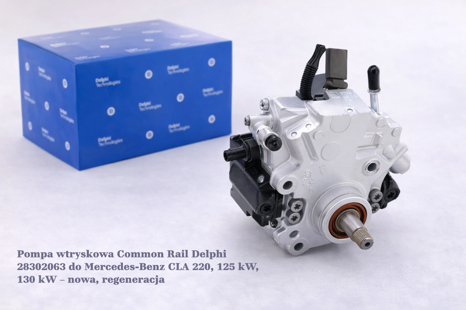 Pompa wtryskowa Common Rail Delphi 28302063 do Mercedes-Benz CLA 220, 125 kW, 130 kW Pompa wtryskowa Common Rail Delphi 28302063 do Mercedes-Benz CLA 220, 125 kW, 130 kW – nowa, regeneracja
