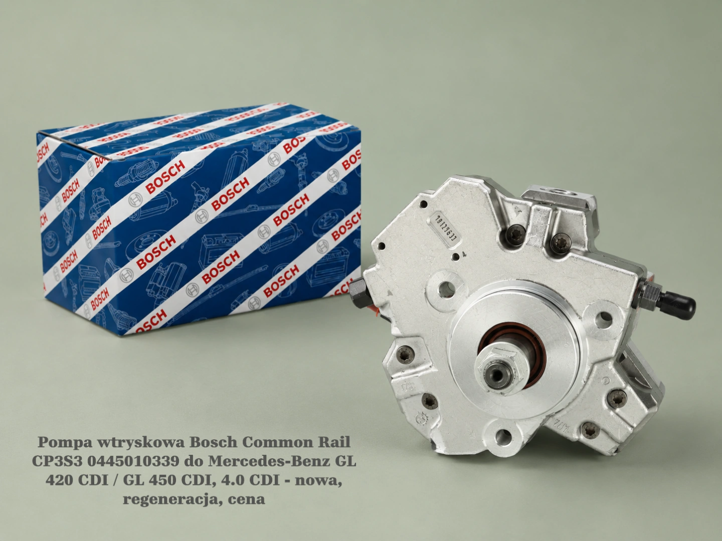 Pompa wtryskowa Bosch Common Rail CP3S3 0445010339 do Mercedes-Benz GL 420 CDI / GL 450 CDI, 4.0 CDI - nowa, regeneracja, cena